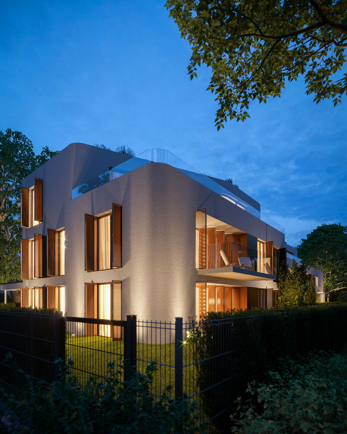architectural-visualization-curved-apartment-building-twilight-benediktenwandstrasse-berlin-germany-03-gmsvision
