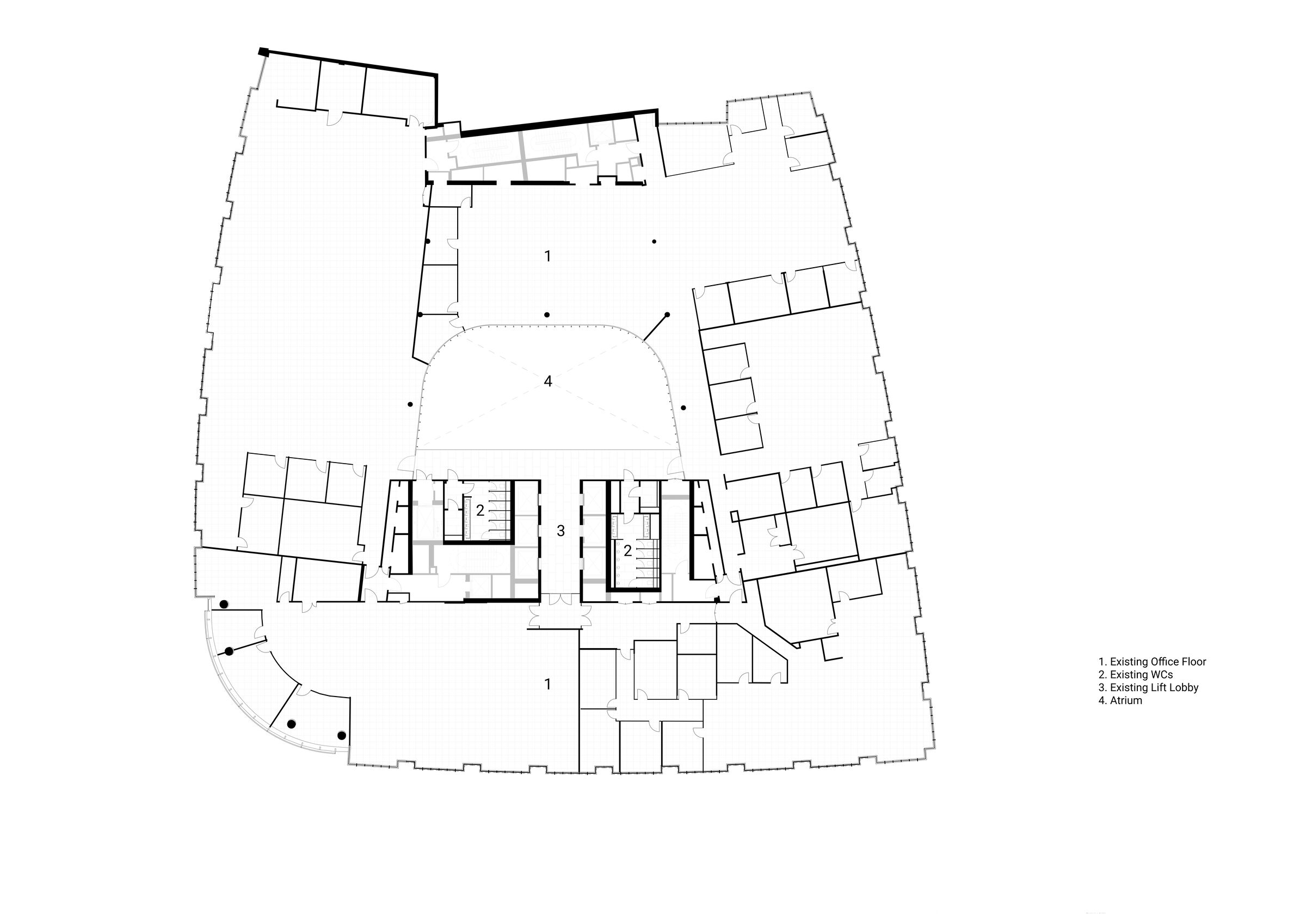 Existing Typical Office Floor Plan