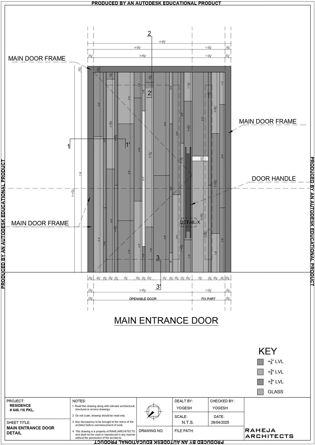 MAIN DOOR DRAWING