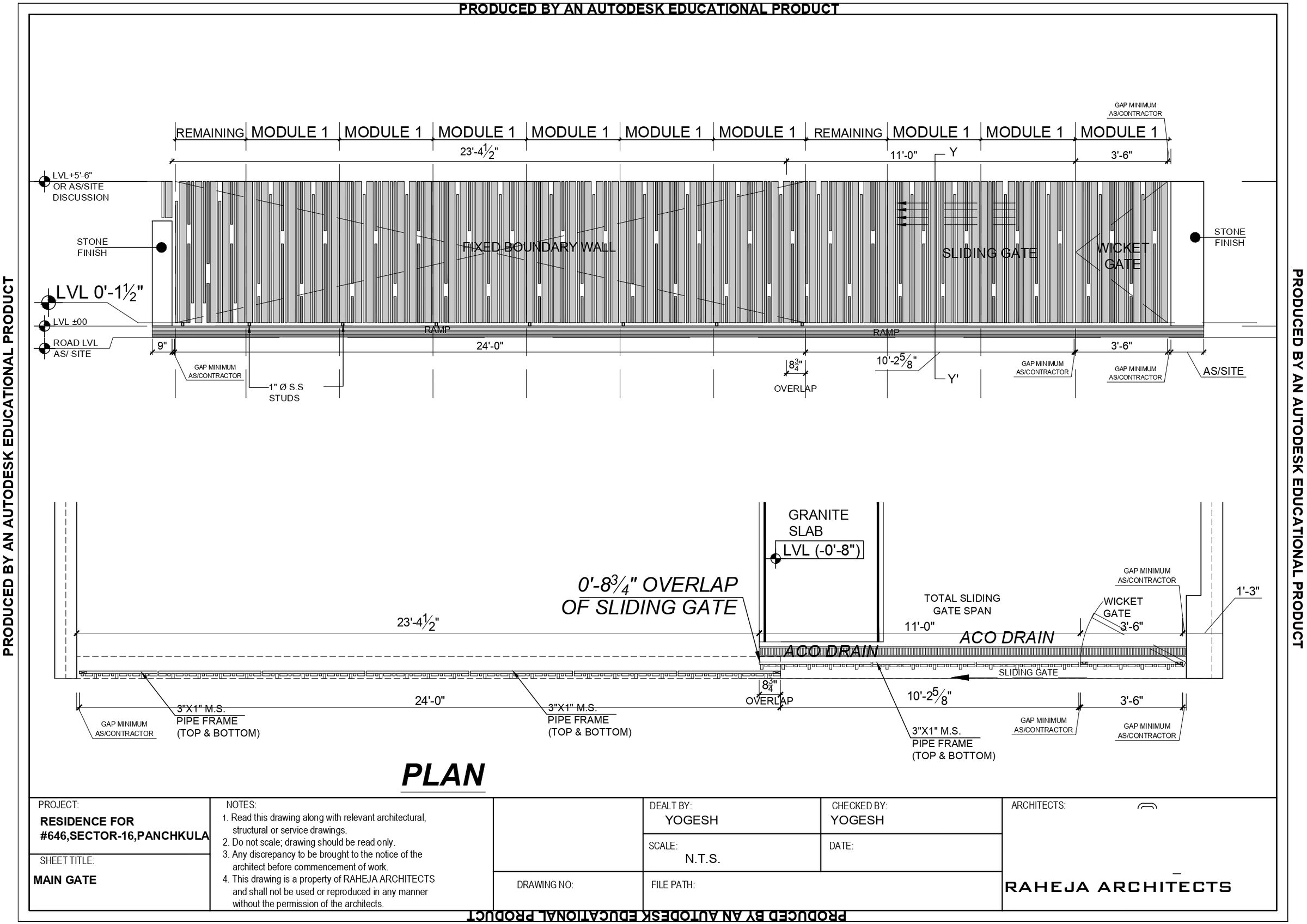 MAIN GATE DRAWING