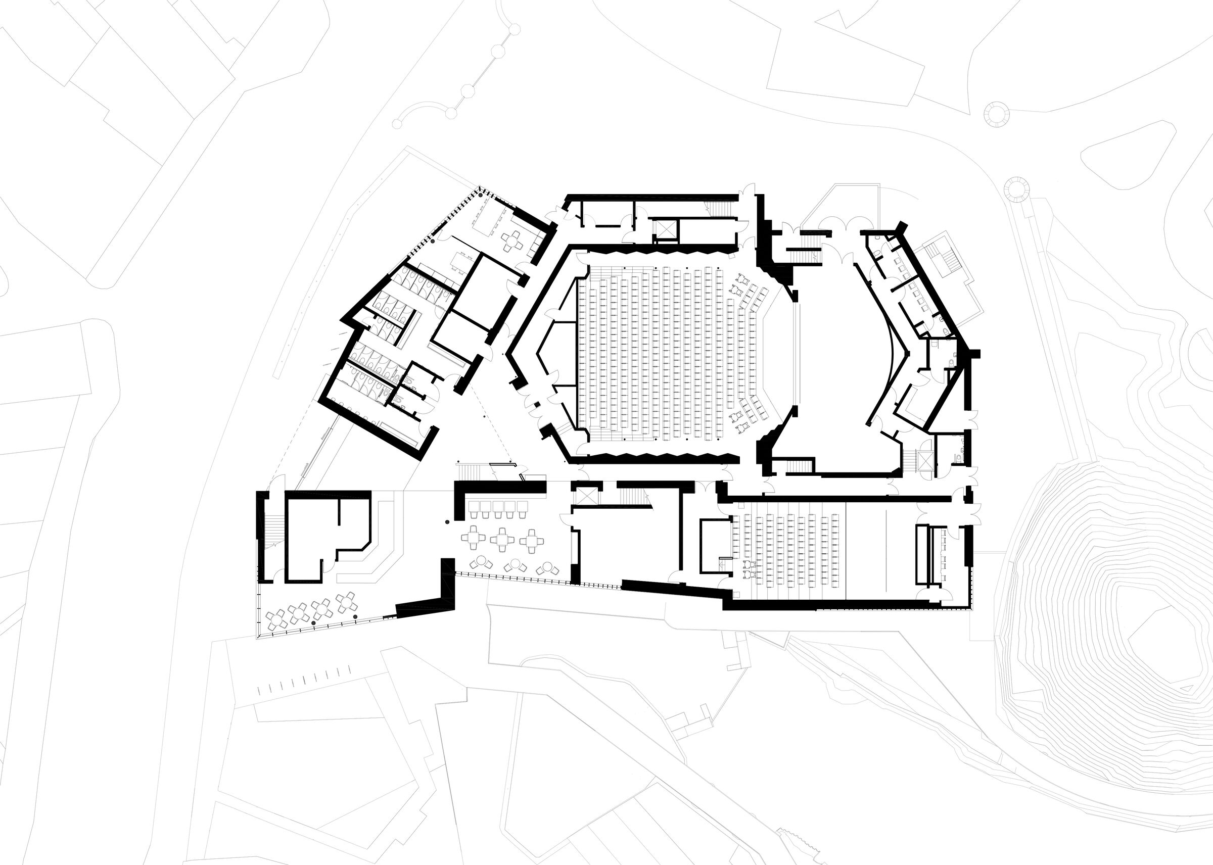Ground floor plan with site