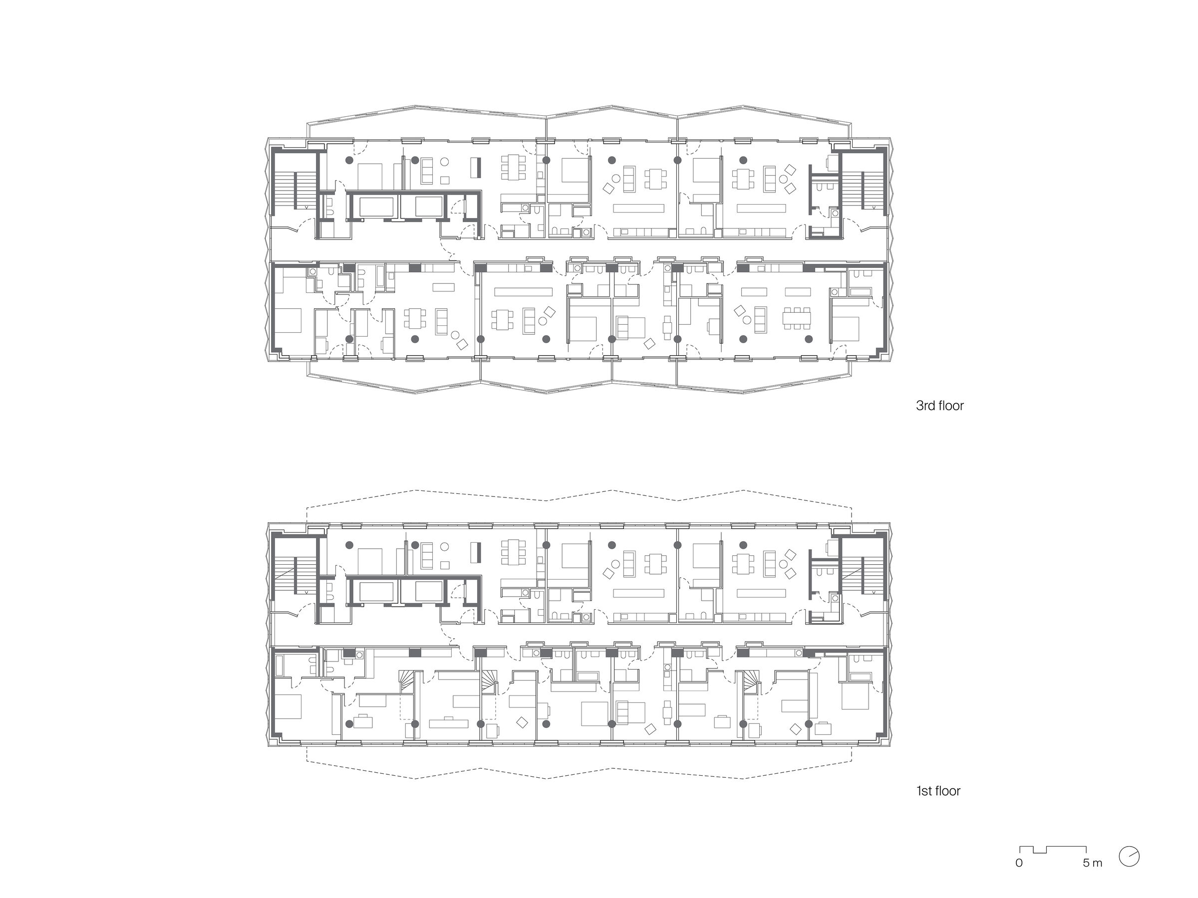 1st & 3rd floor plans