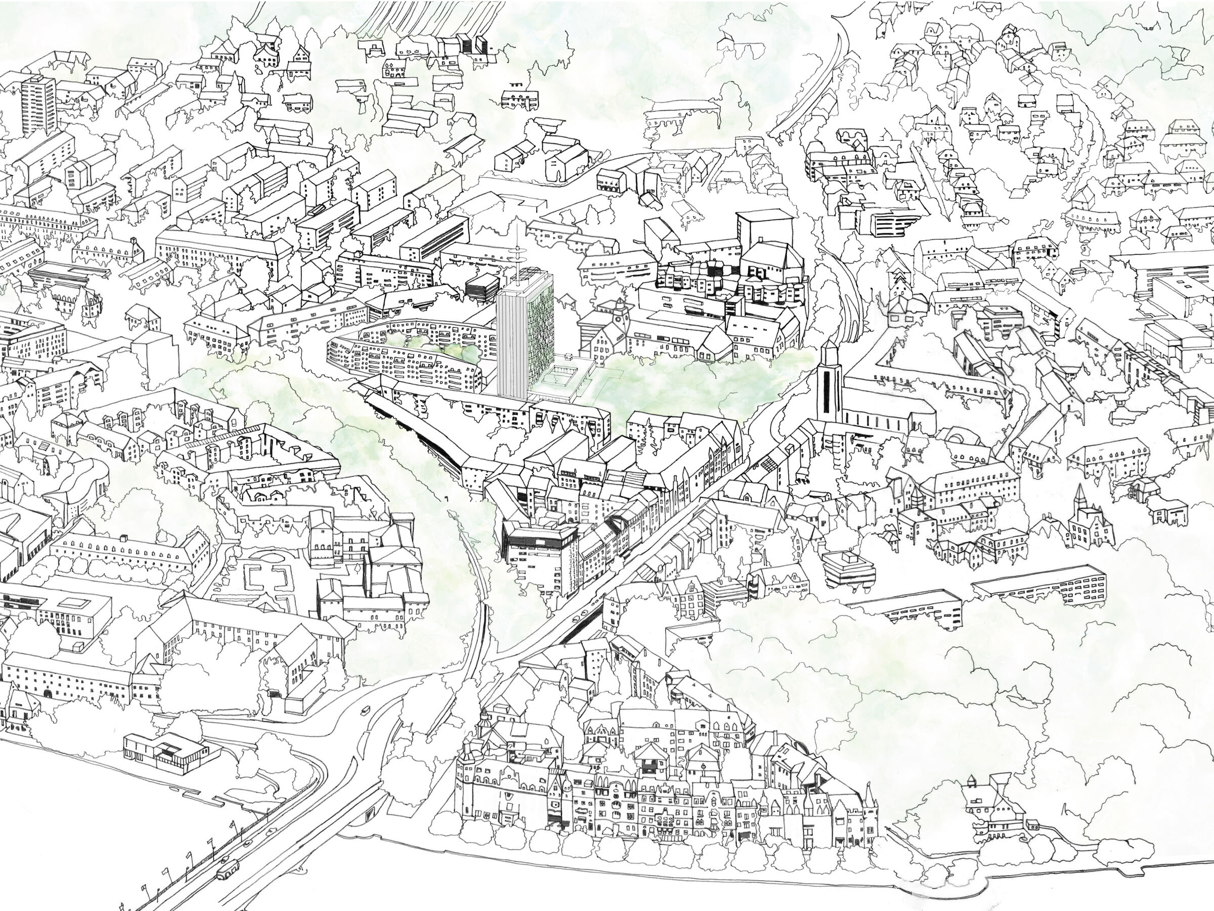 aerial view