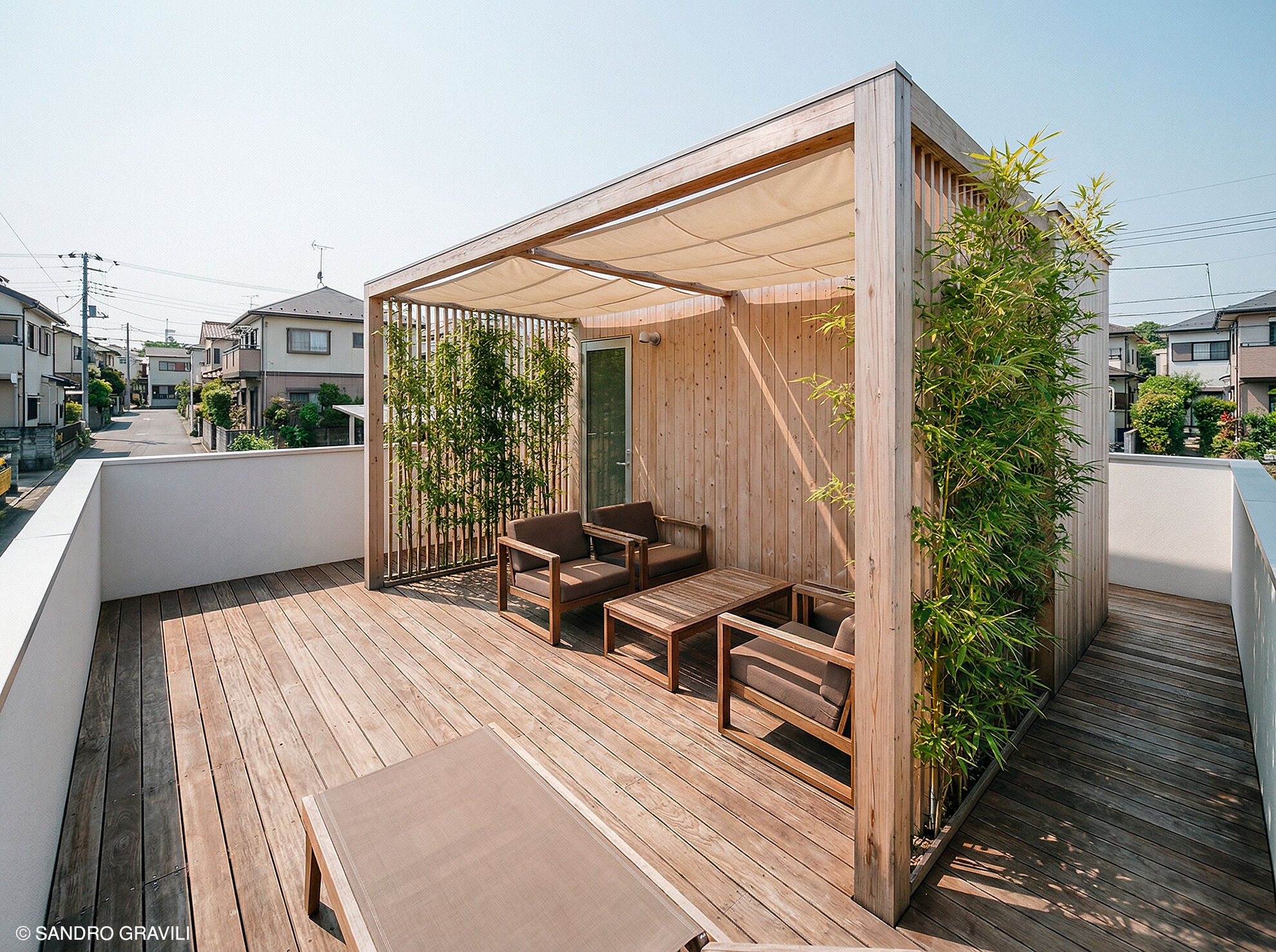 Roof garden of Cube House System.