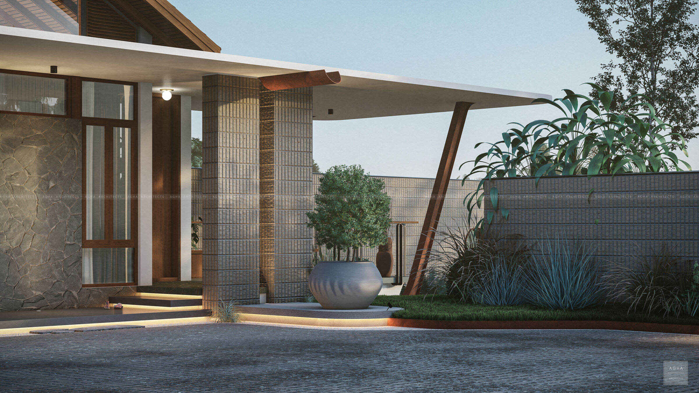 Rendered image from the entrance