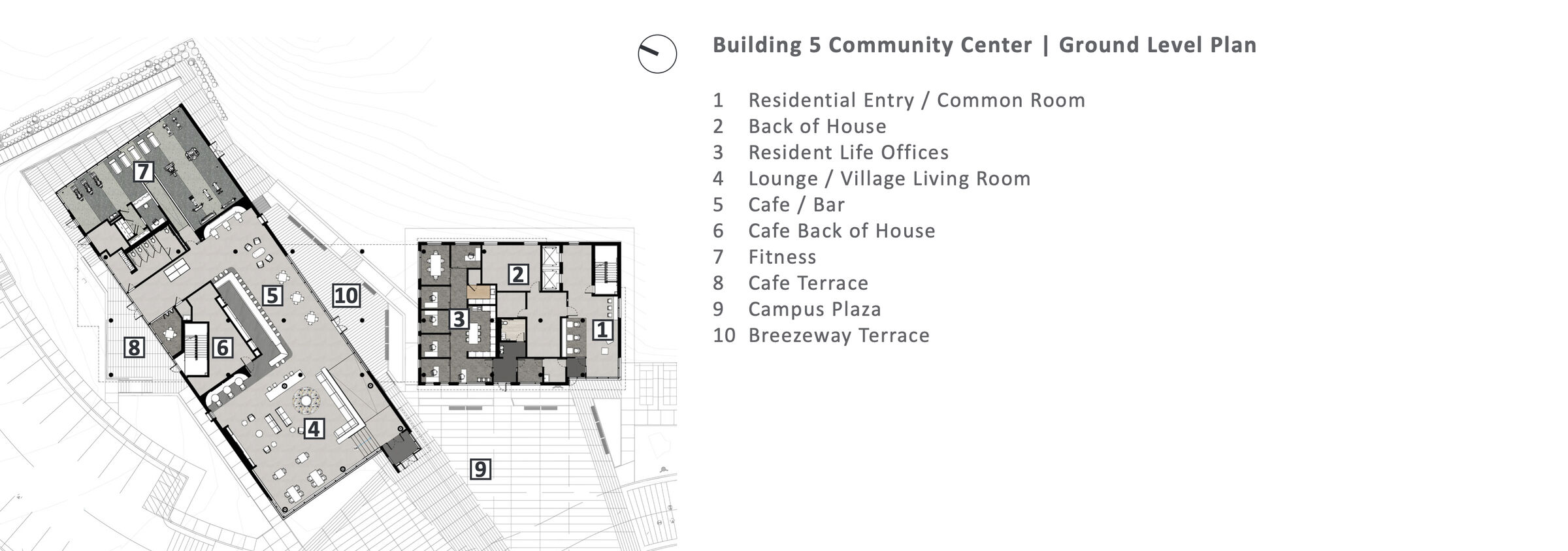 Building 5 Community Center | Ground Level Plan