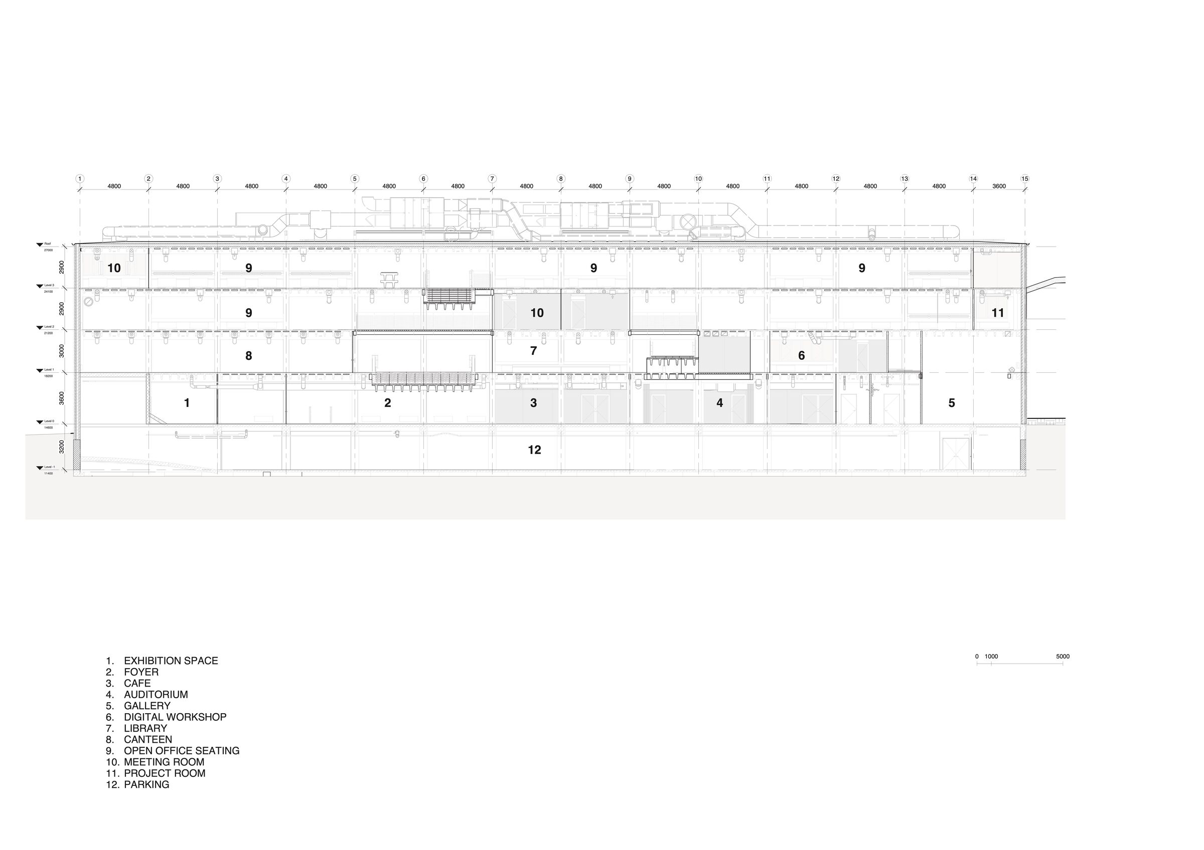 Longitudinal section A-A