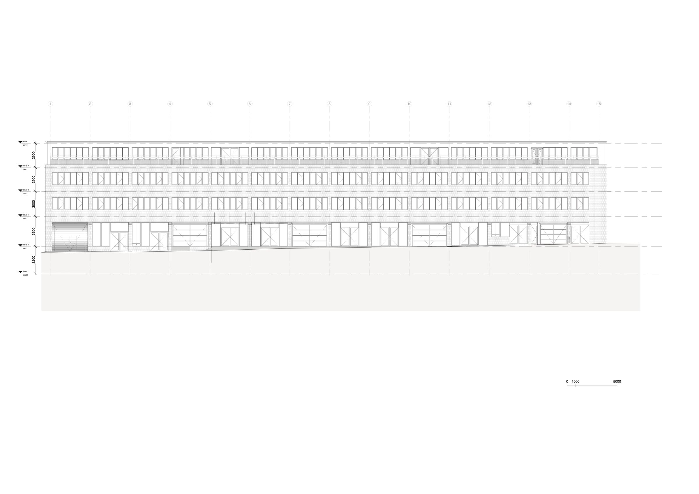 Elevation north facade