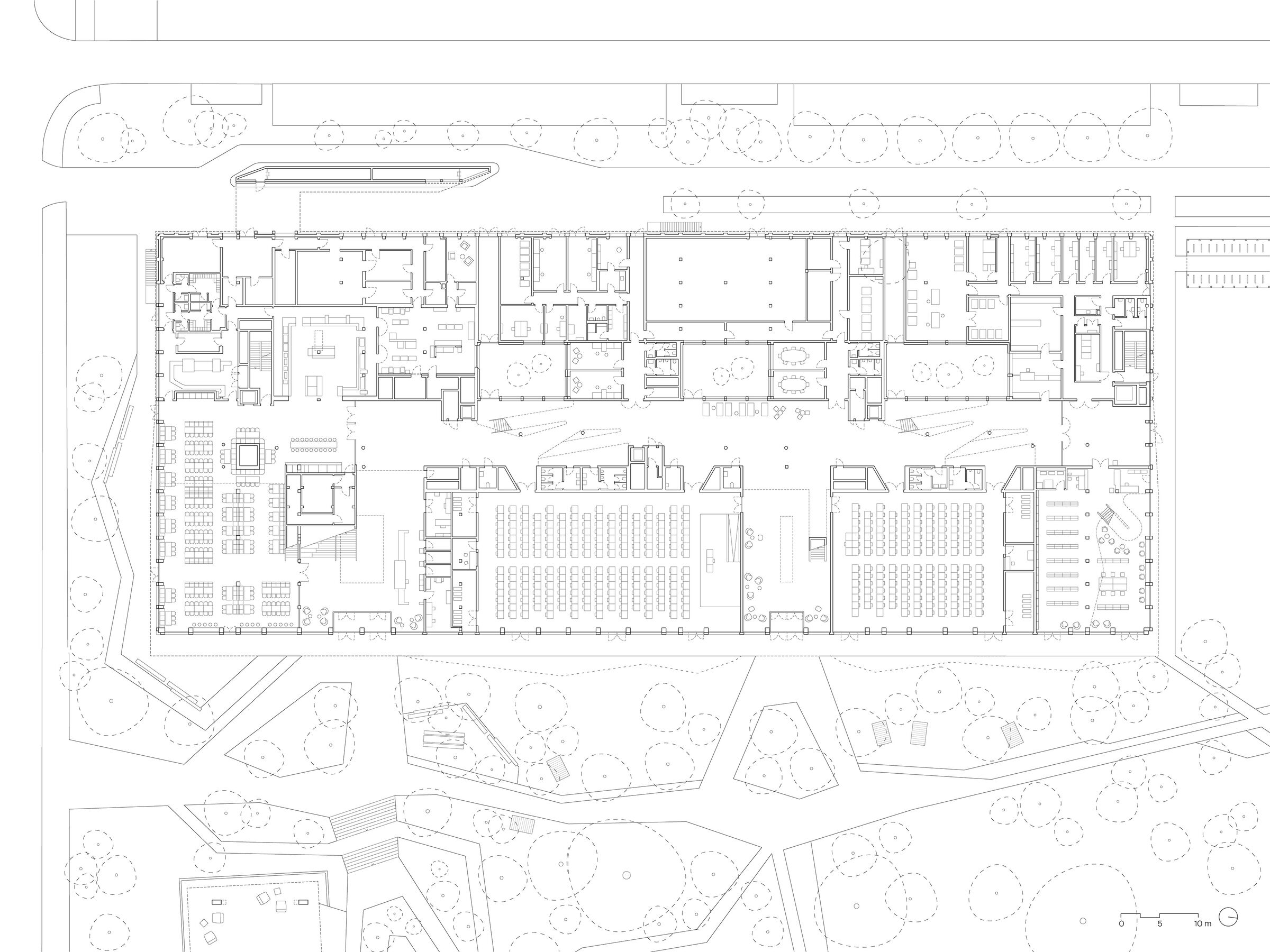 academic building, ground floor plan