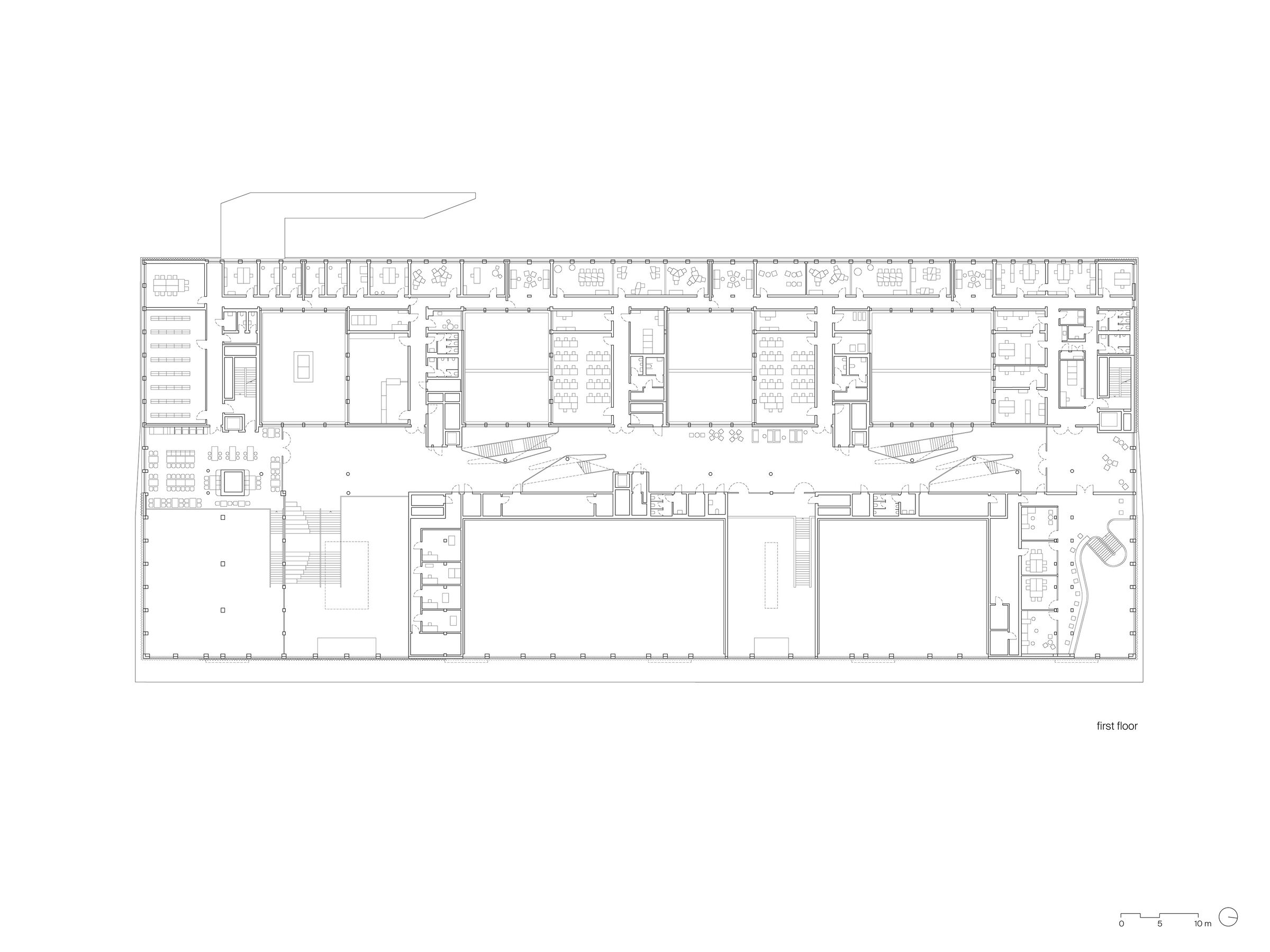 academic building, first floor plan