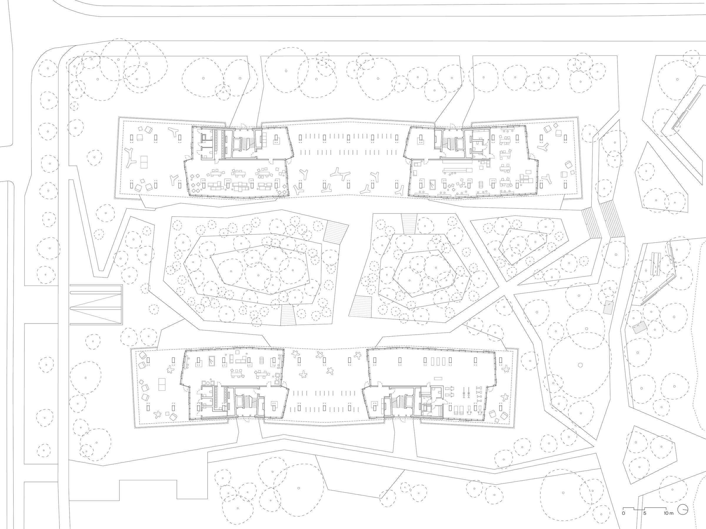 residential building, ground floor plan