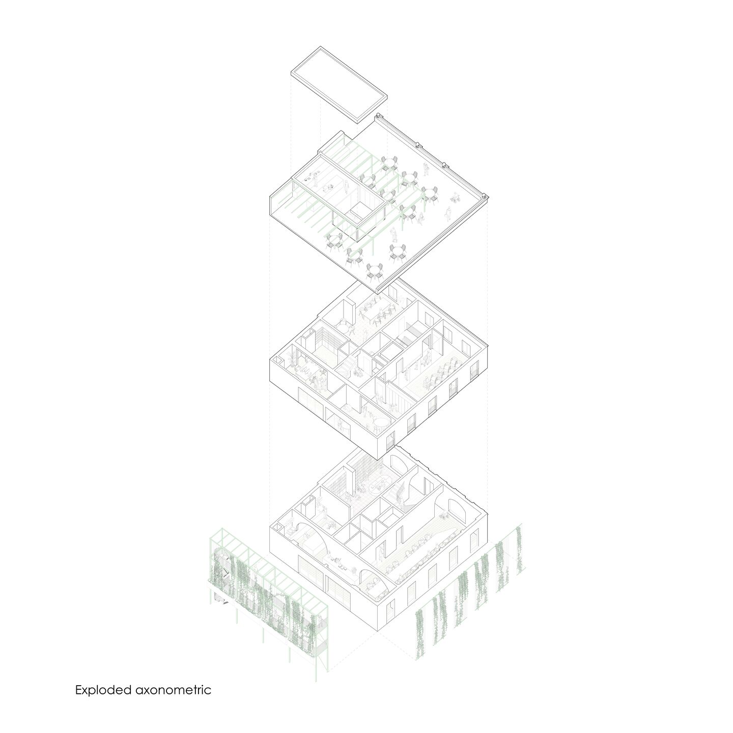 Exploded axonometric
