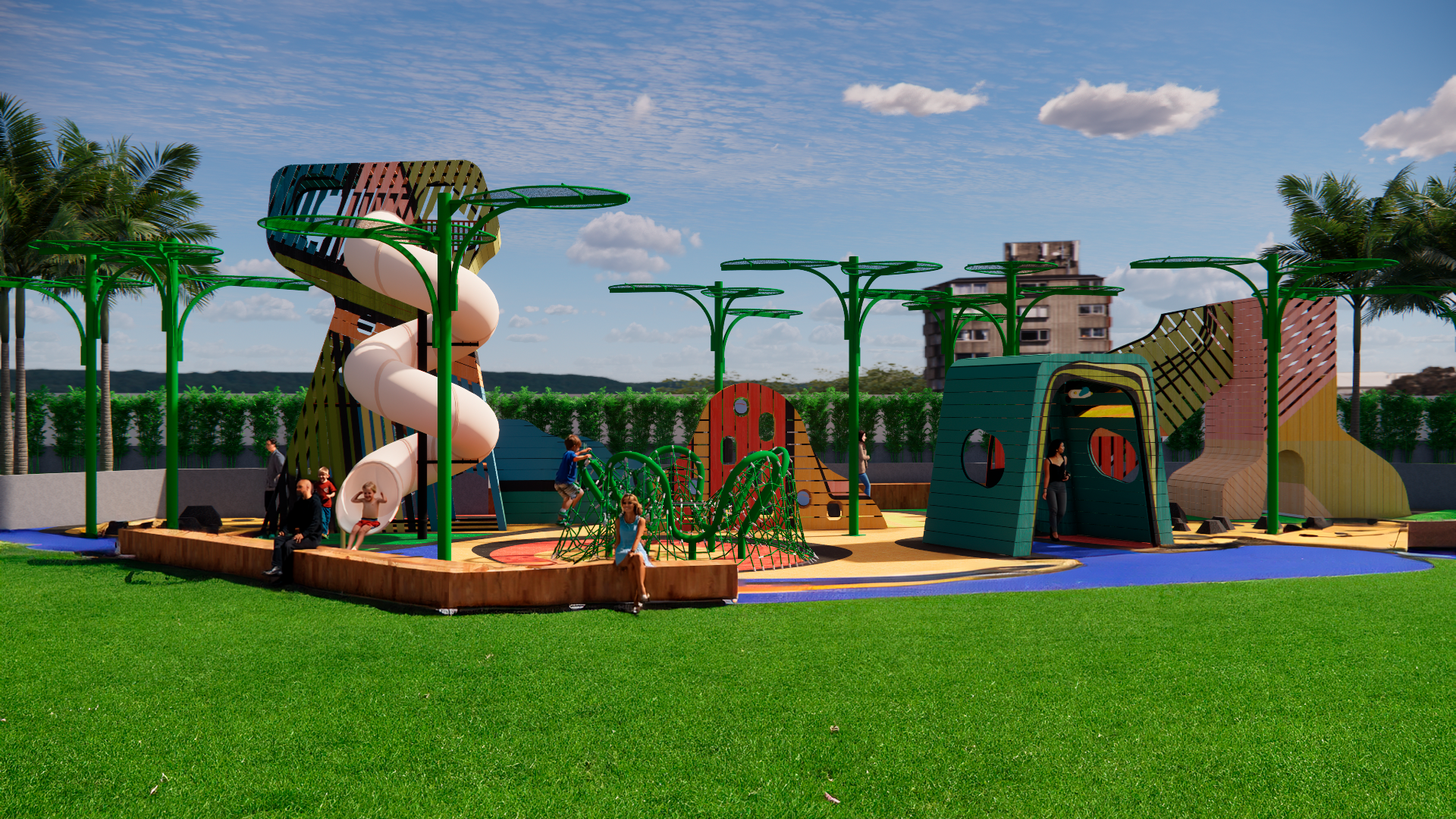 Tijuca Playground 3D render