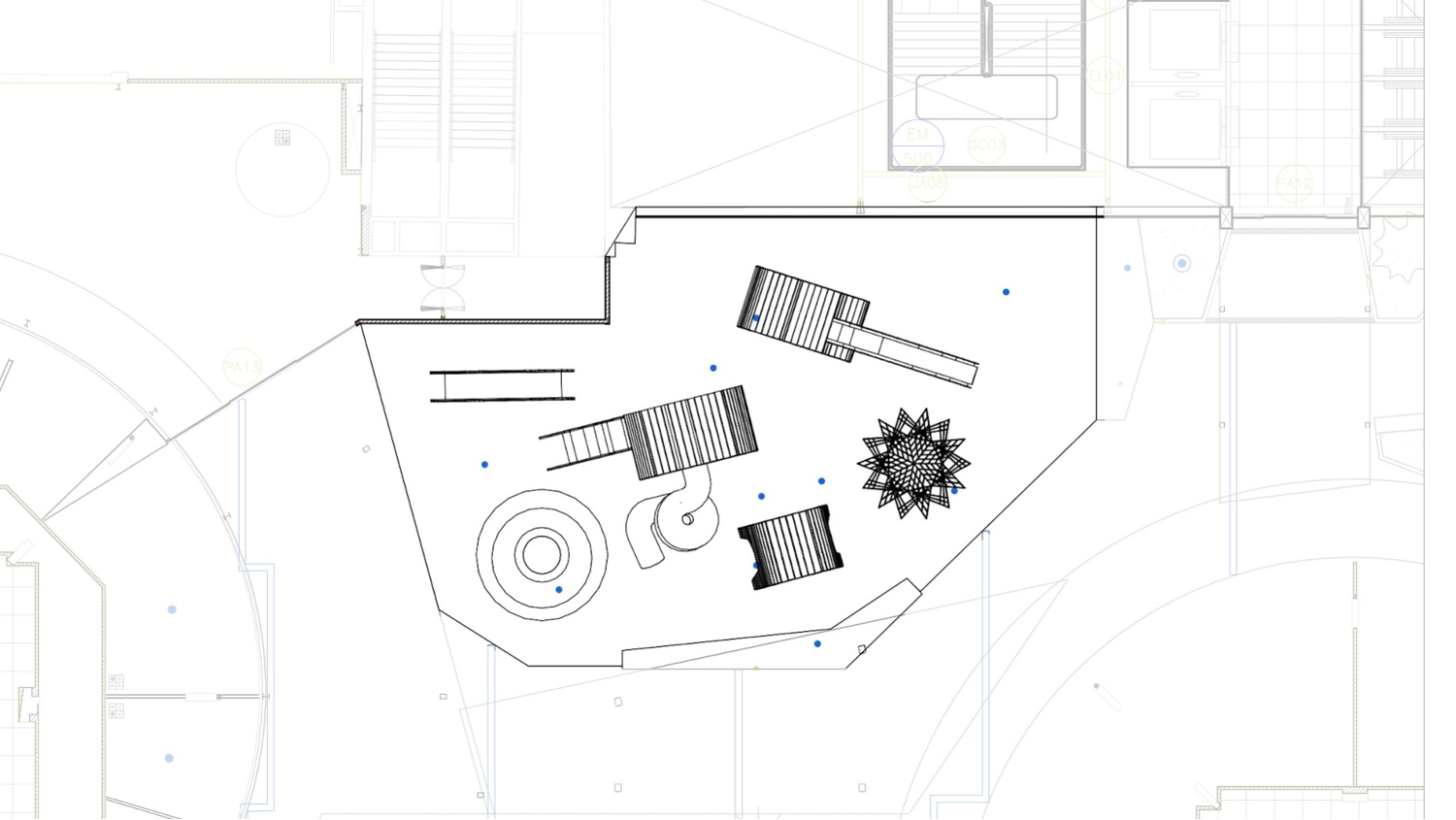 Tijuca playground's technical top view
