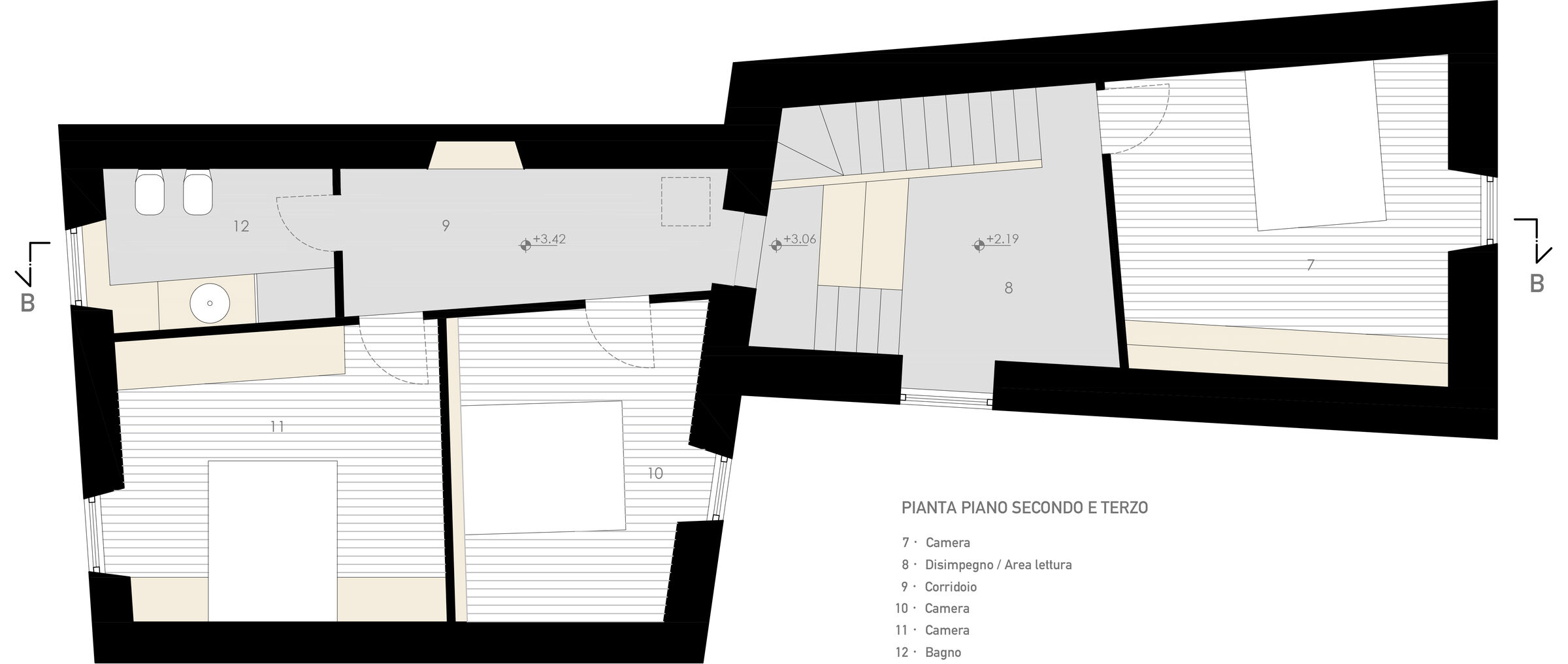 second and third floor plan
