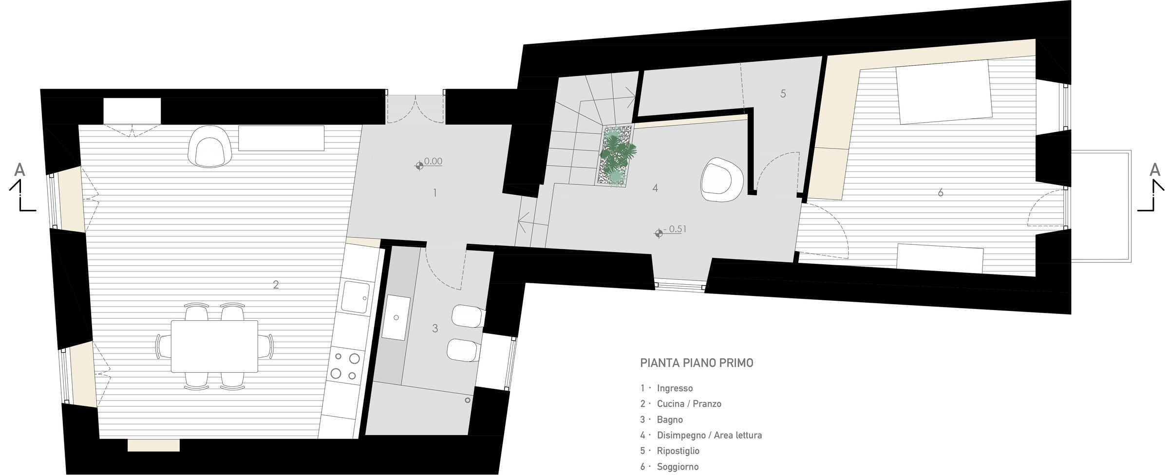 ground floor and first floor plan