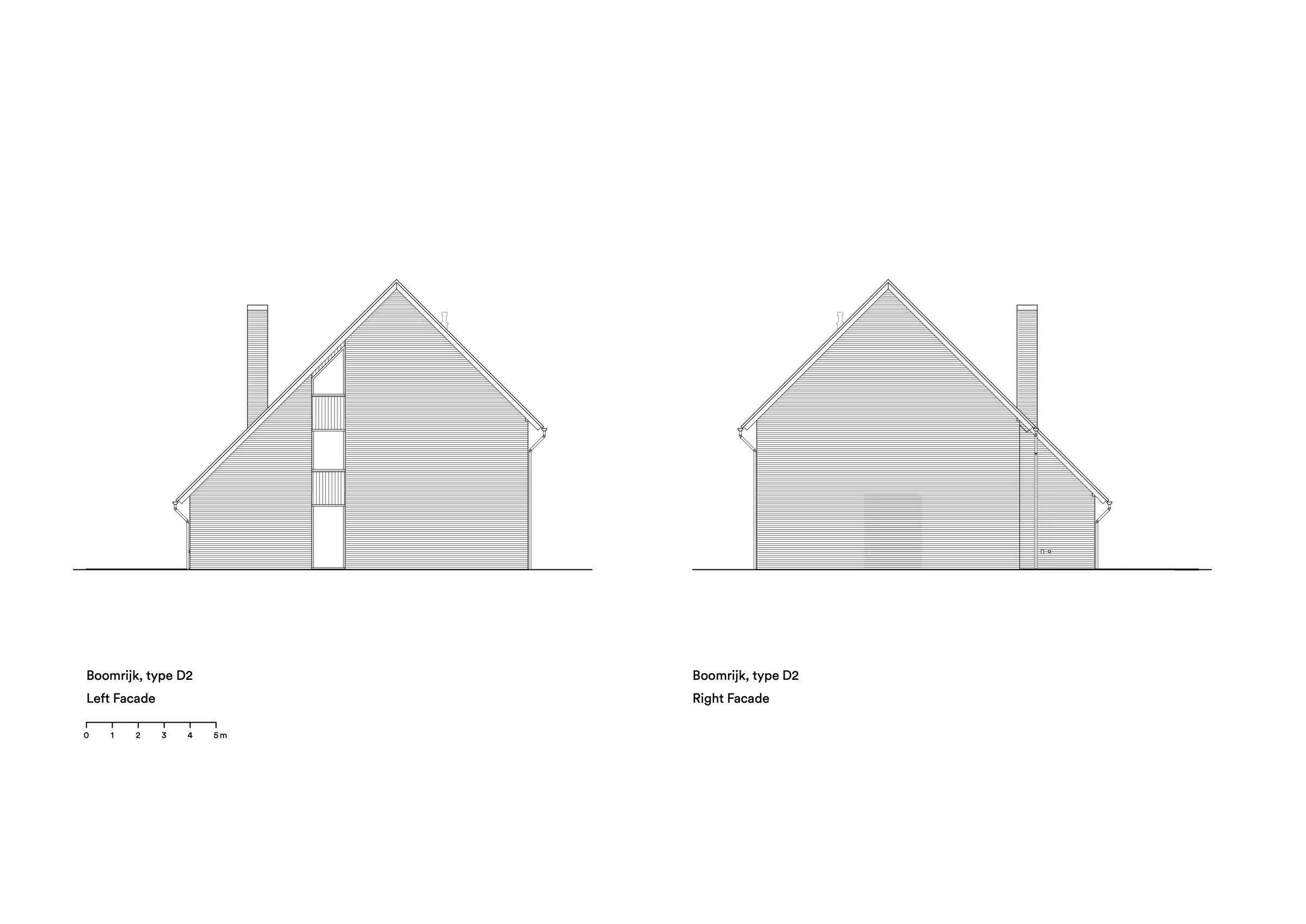 Type D2, side facades