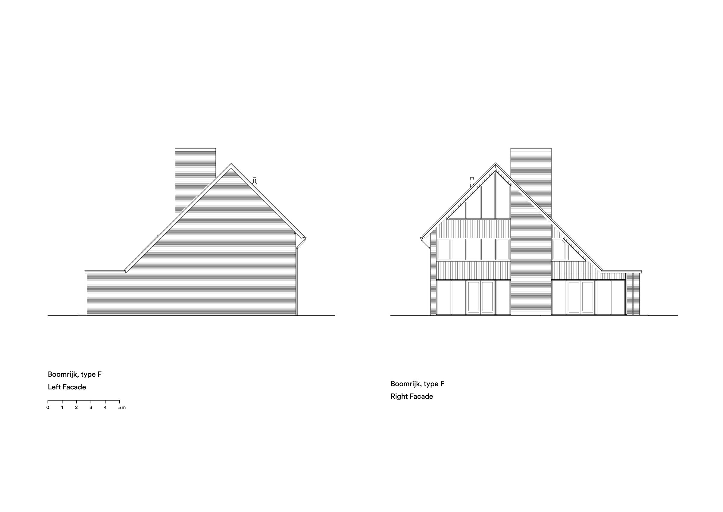 Type F, side facades