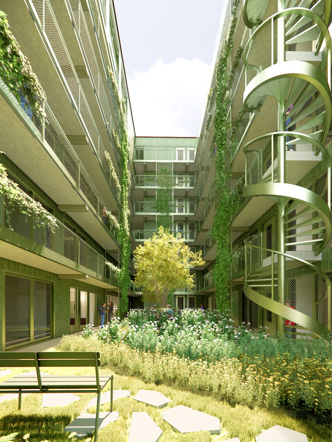 Communal courtyard