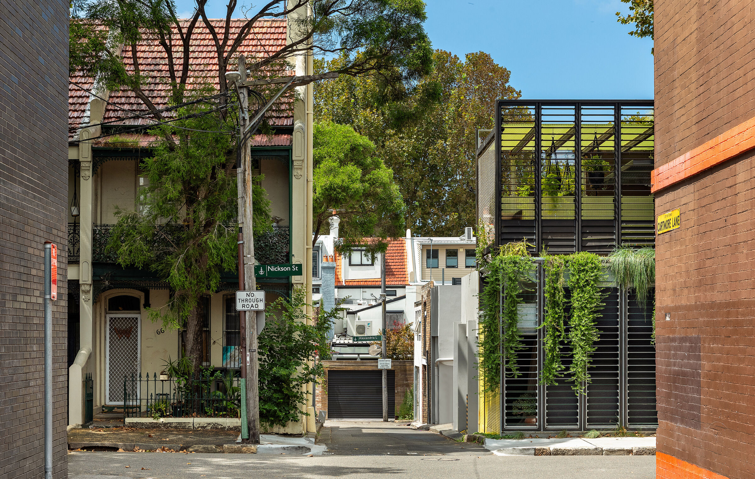 Rear view from opposite laneway