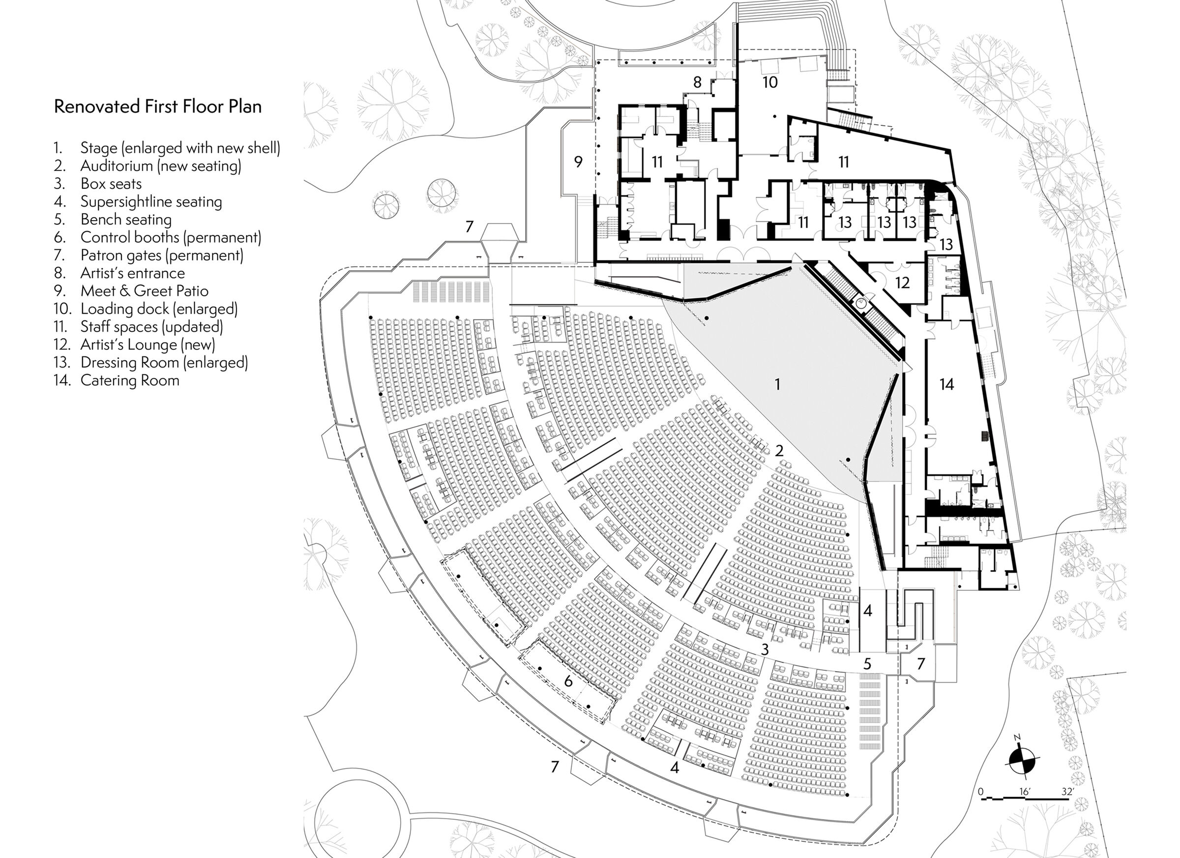 Hunter Pavilion main floor plan