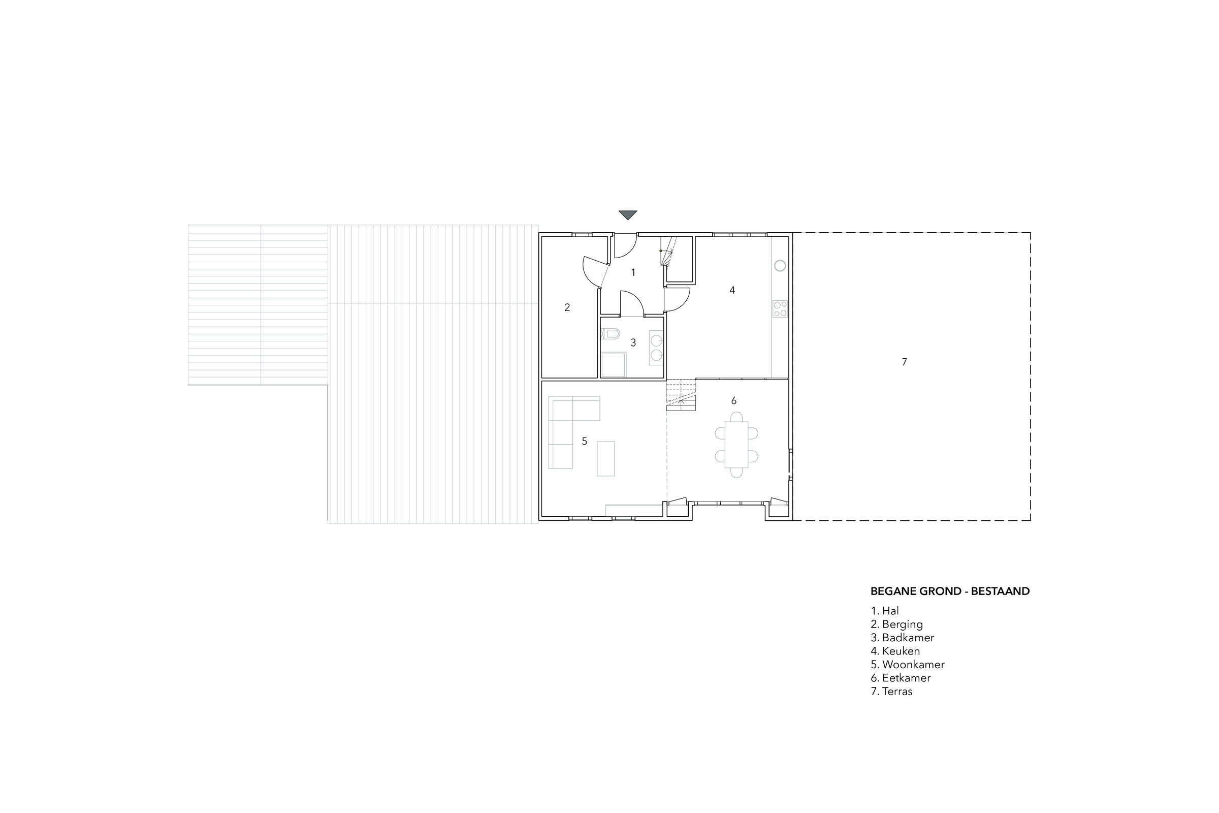 Dike Residence Heenvliet - Existing Ground Floor