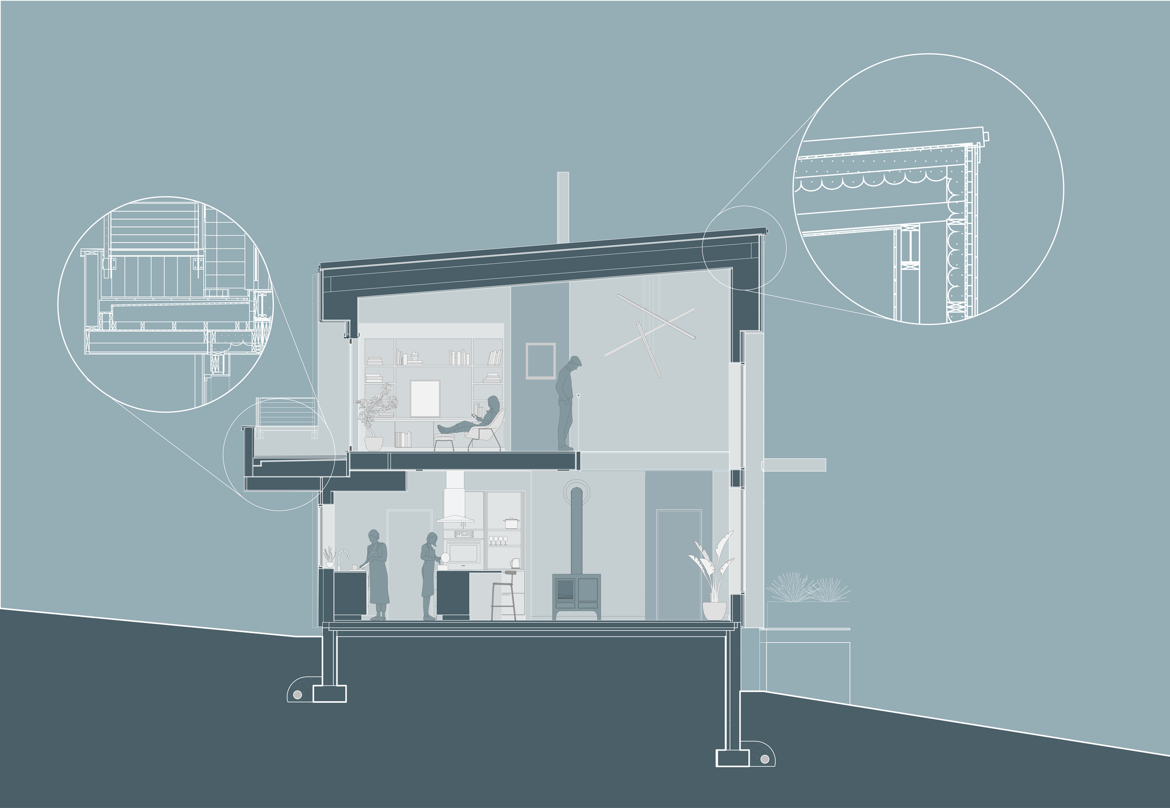 Building Section Through Kitchen