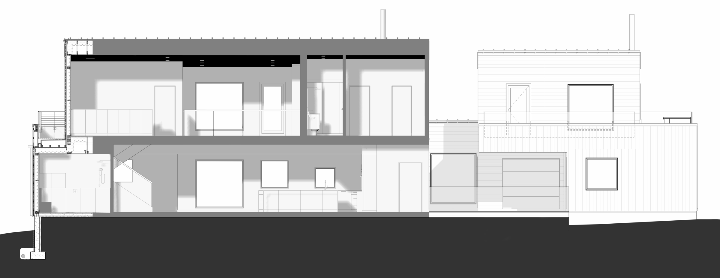 Building Section Through House