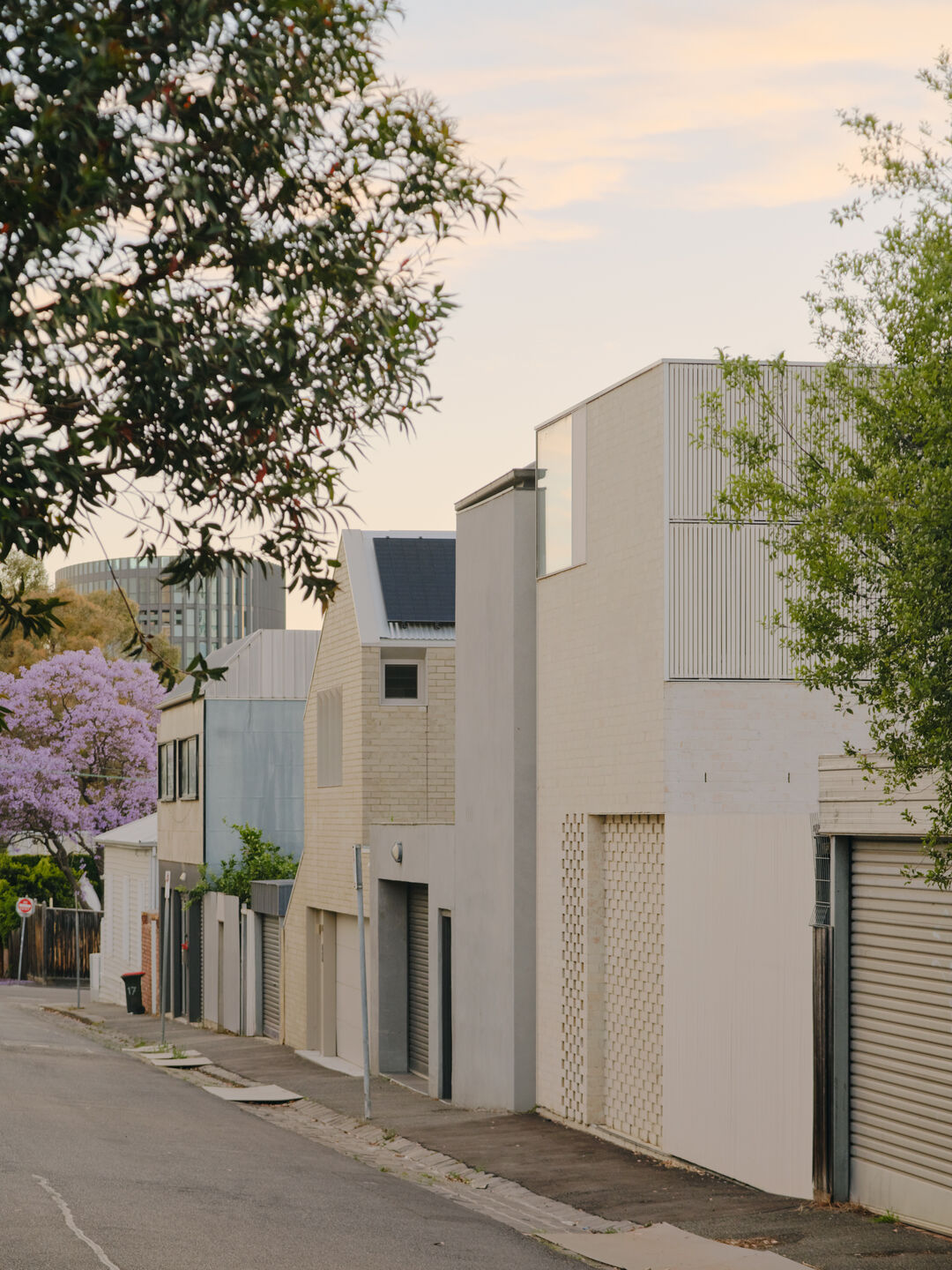 A view from the rear lane within the urban context.