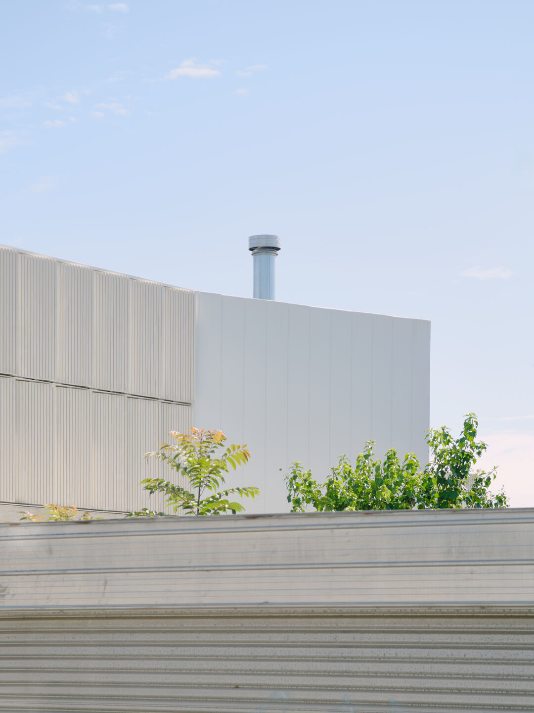 A view of a large angled pop-out window, designed to widen the city view.