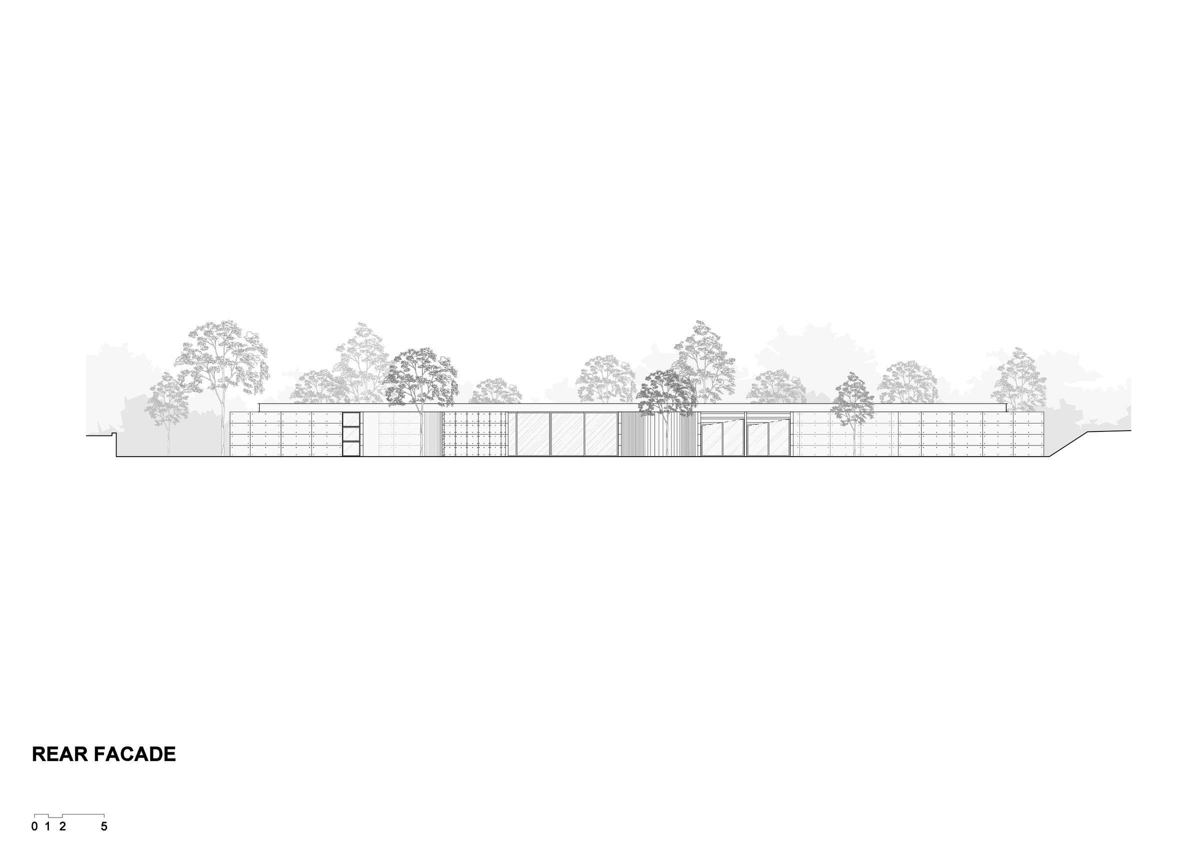 Rear facade