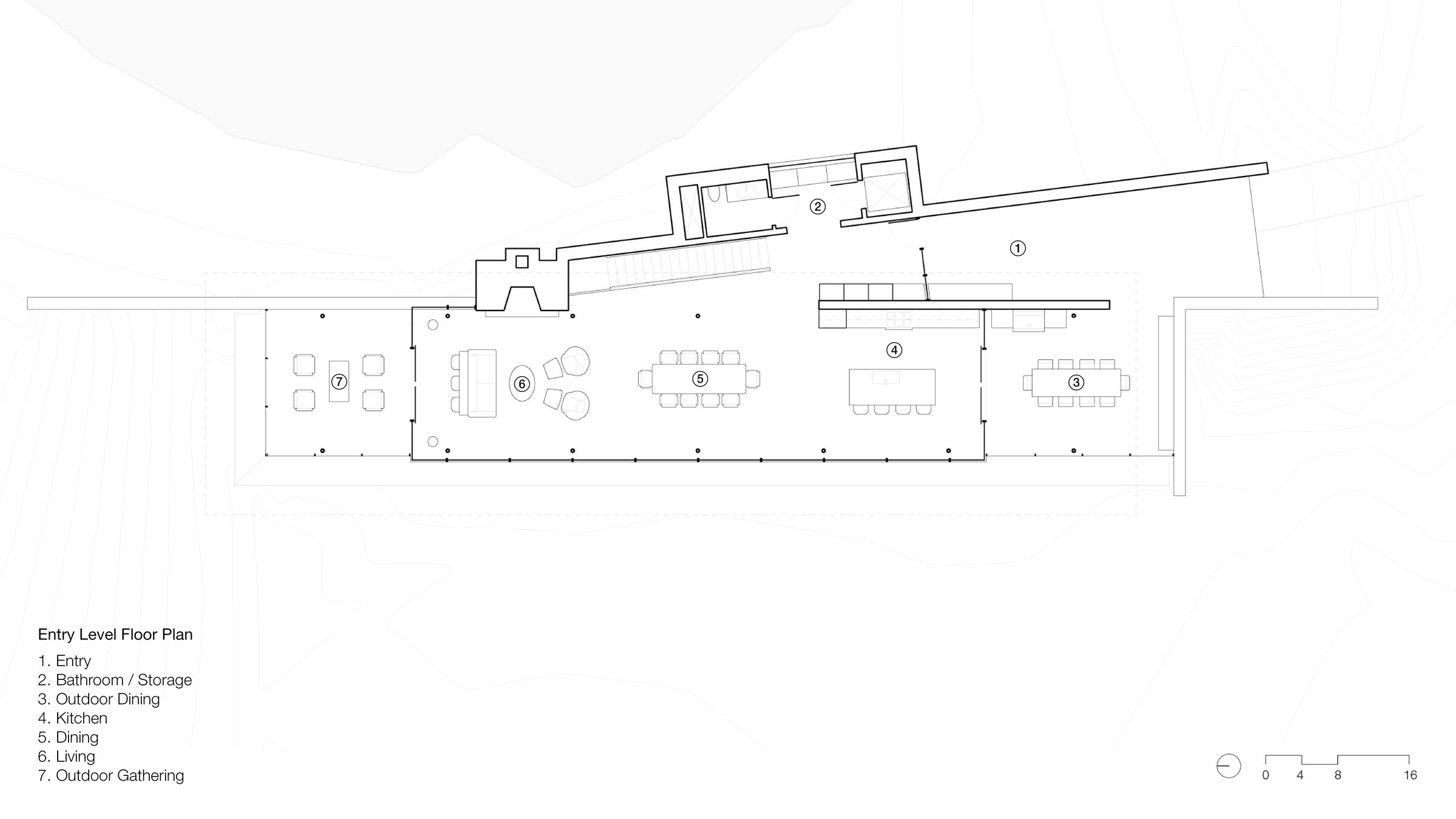 Gallatin Residence Entry Level Floor Plan