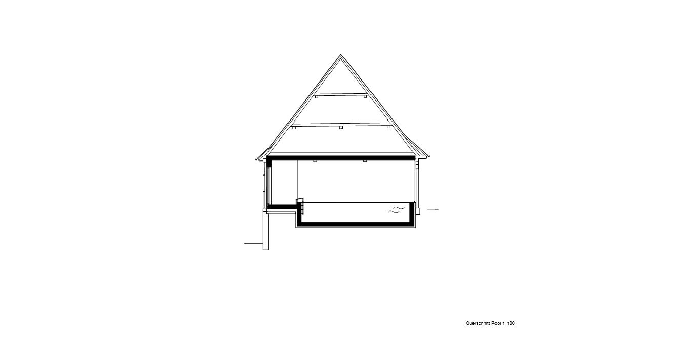 Barnloft Querschnitt Pool