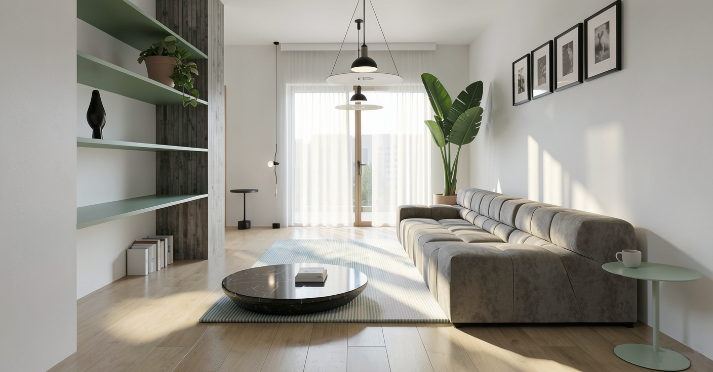 VIEW OF THE LIVING ROOM