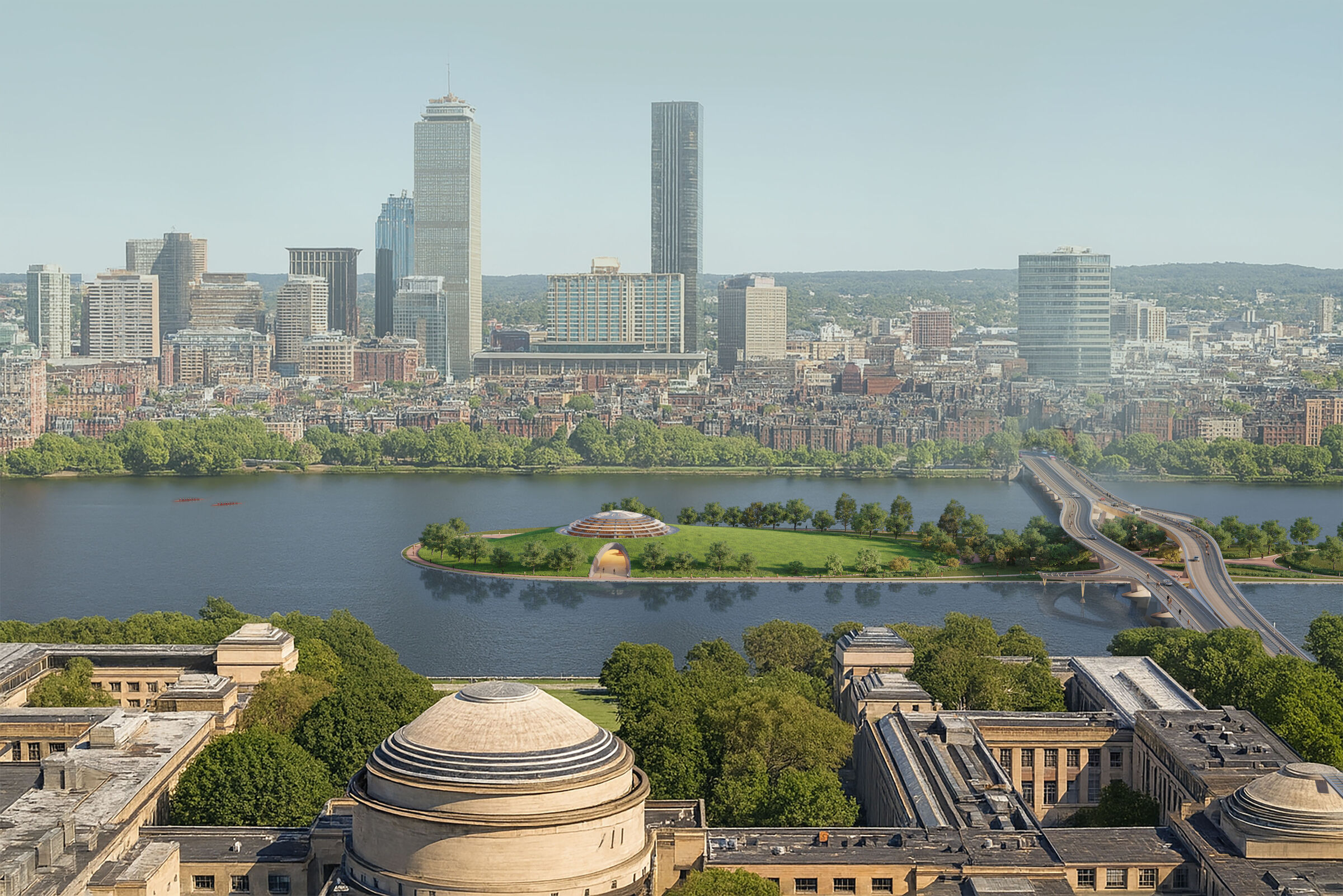 Aerial View from the MIT campus