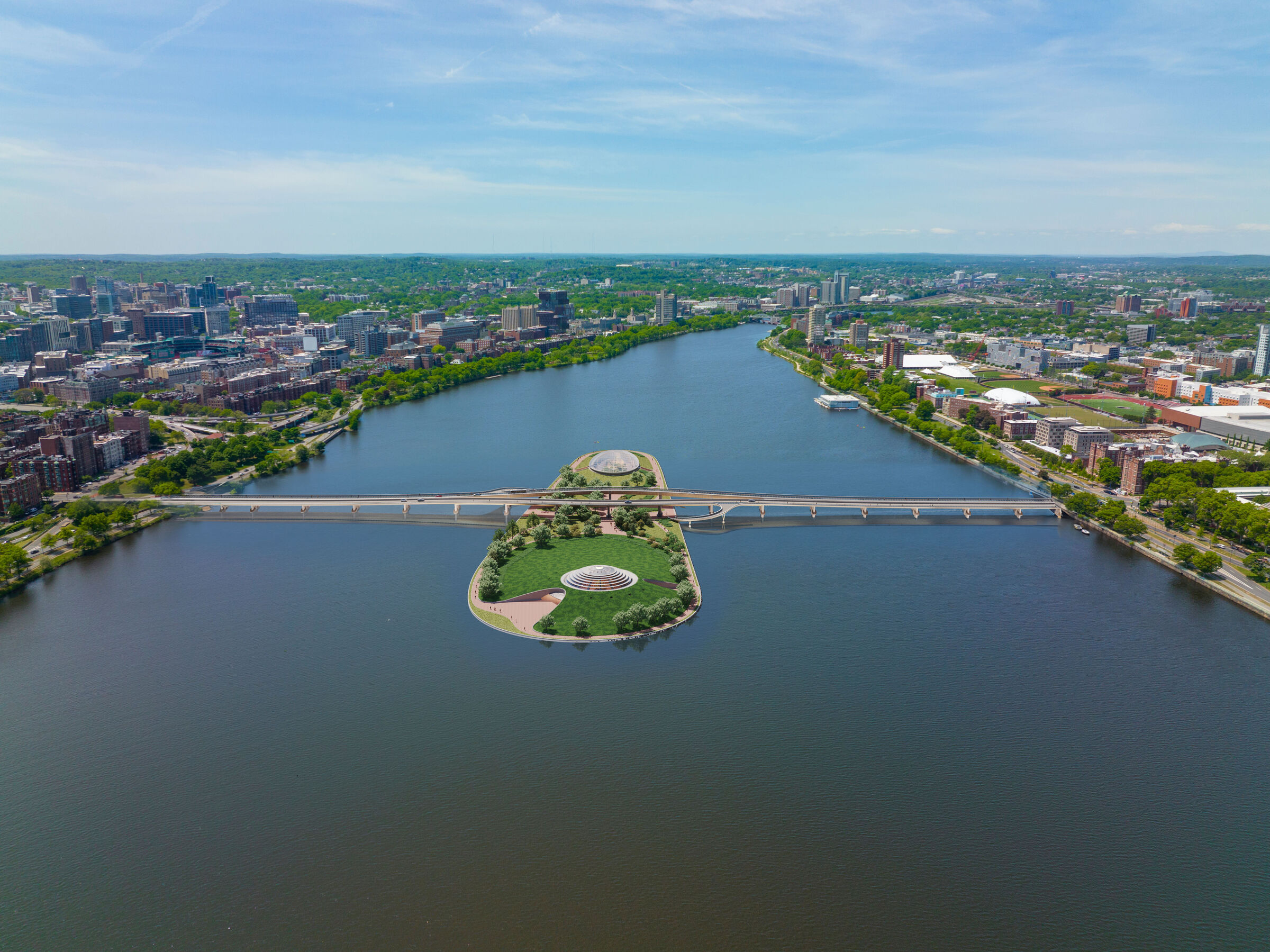 View of the Proposed Island and Bridge