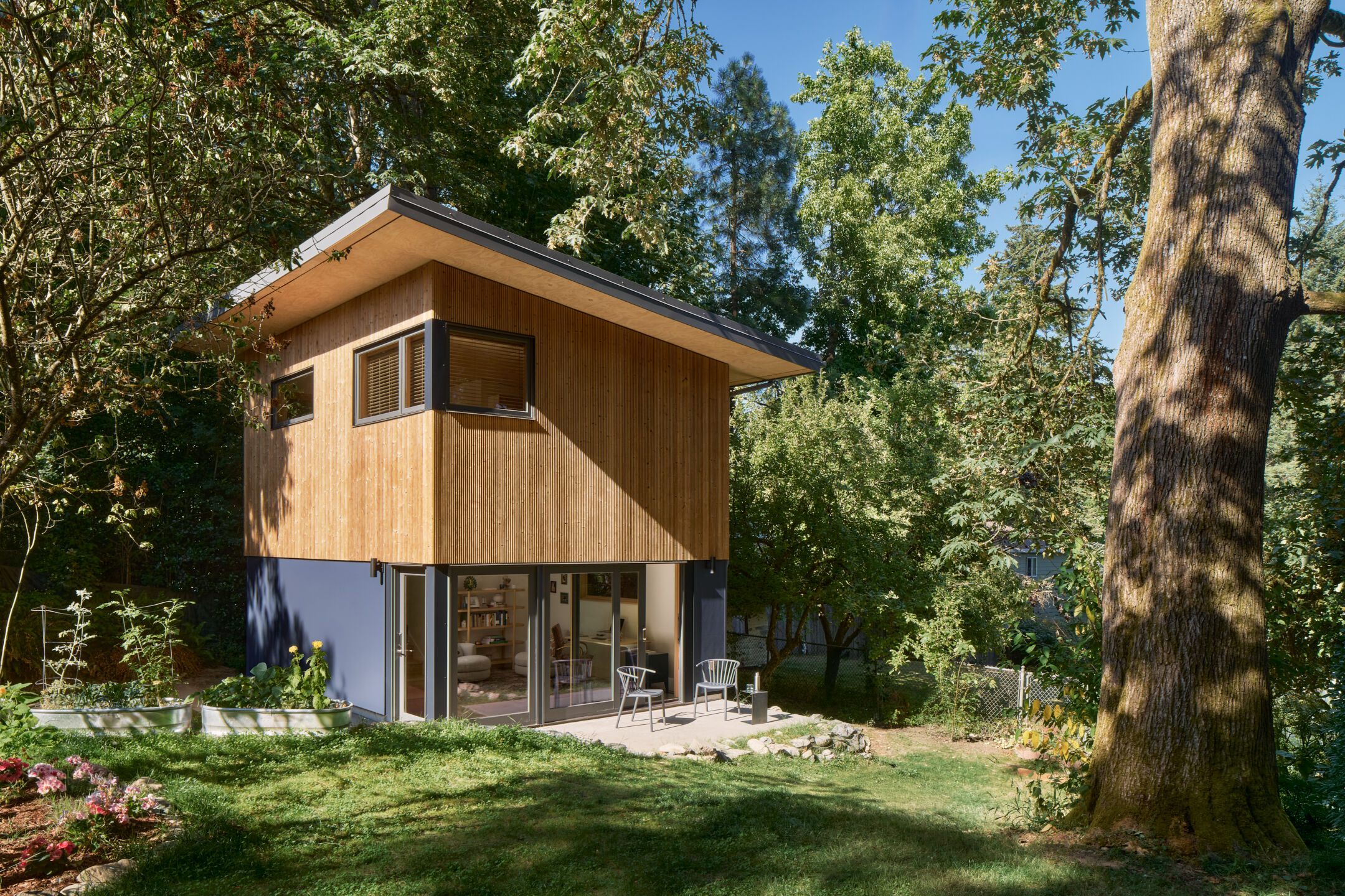 Exterior view of backyard cottage