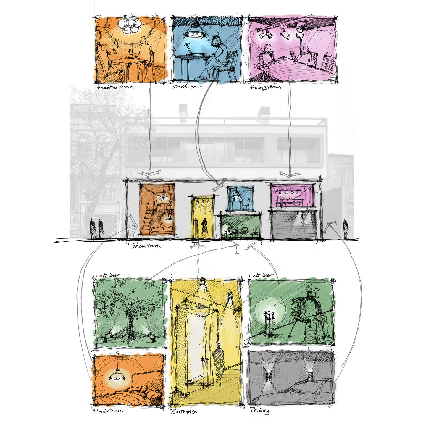AA-Noorzad lighting showroom-diagram
