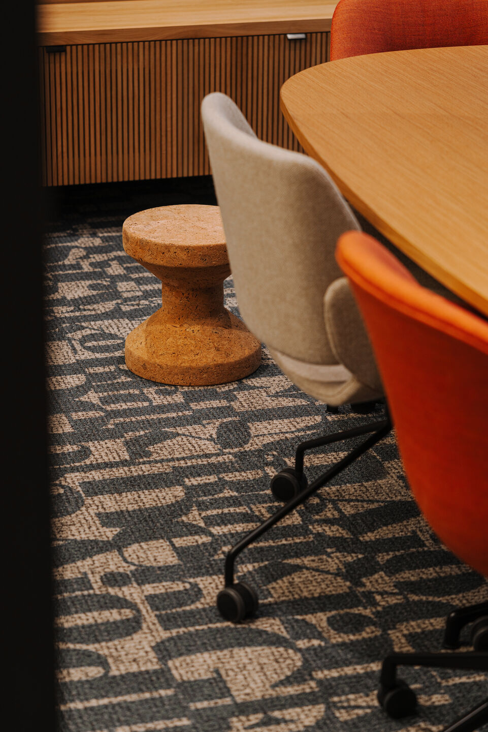 Carpet with a custom letter pattern