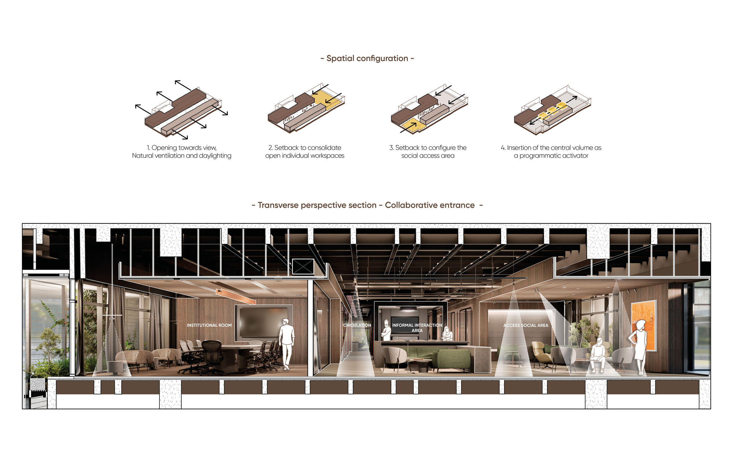 Spatial configuration and perspective section Co-Create 5