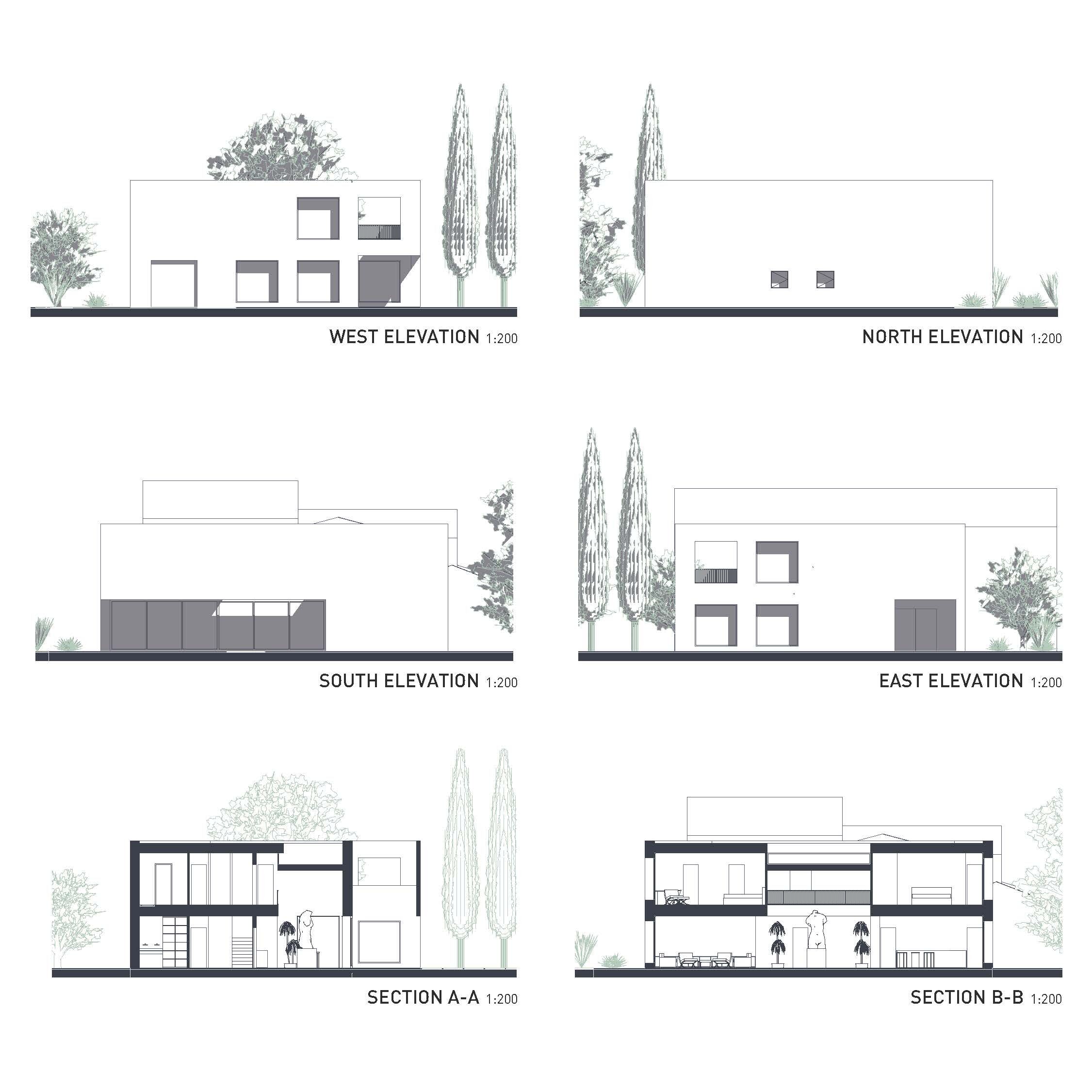 ELEVATIONS AND SECTIONS