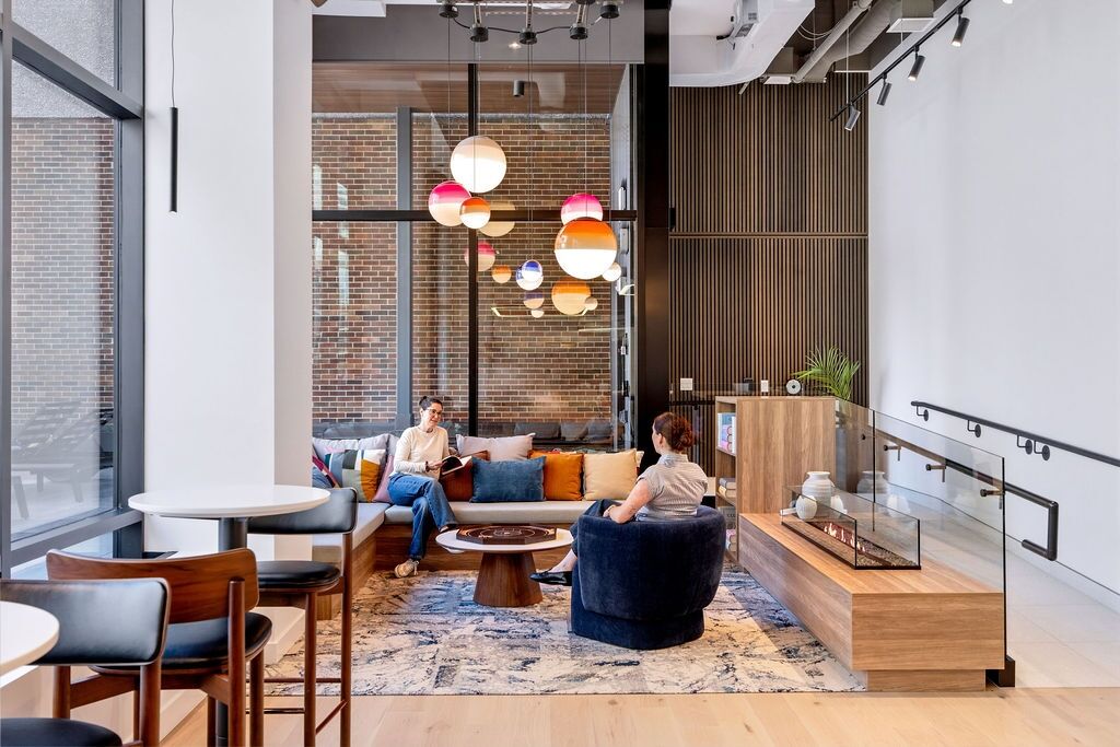 Sunset Lounge in shared rooftop amenity space