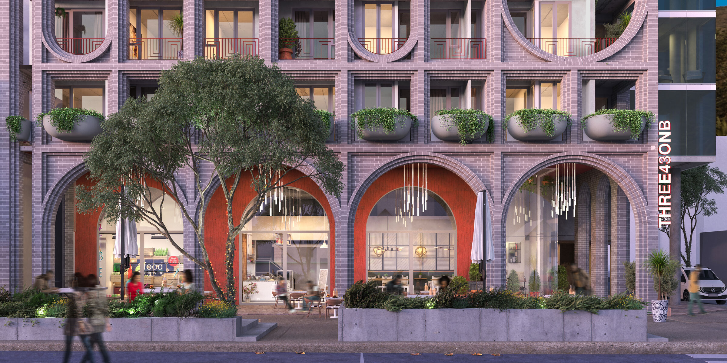 Render of the colonade