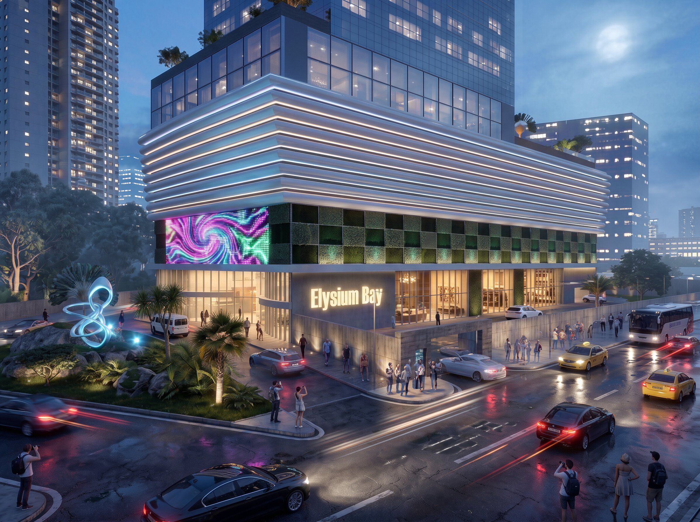 Retail Entrance on Left and Commercial on Right