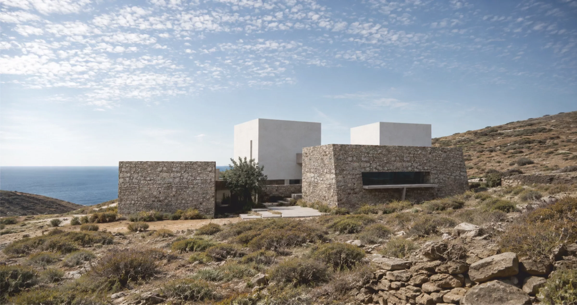 Embedded in the Cycladic Terrain