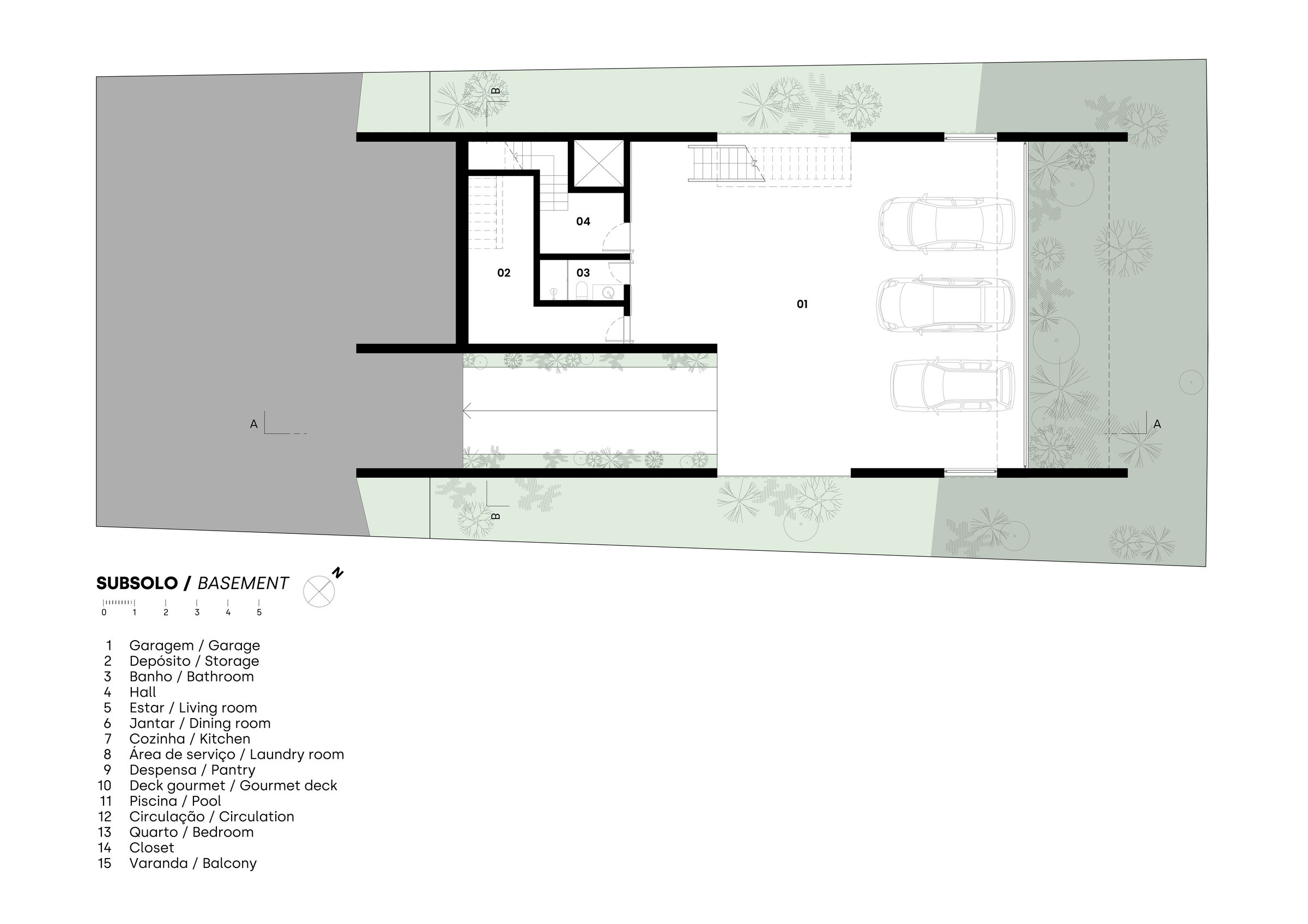 Basement floor plan