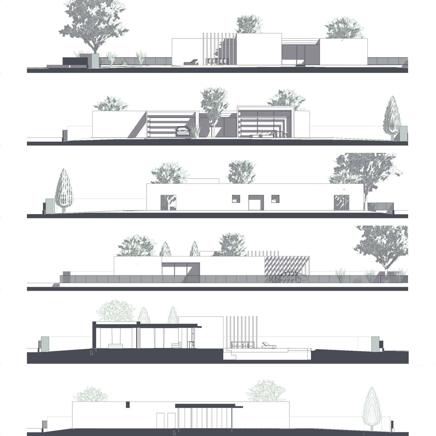 ELEVATIONS AND SECTIONS