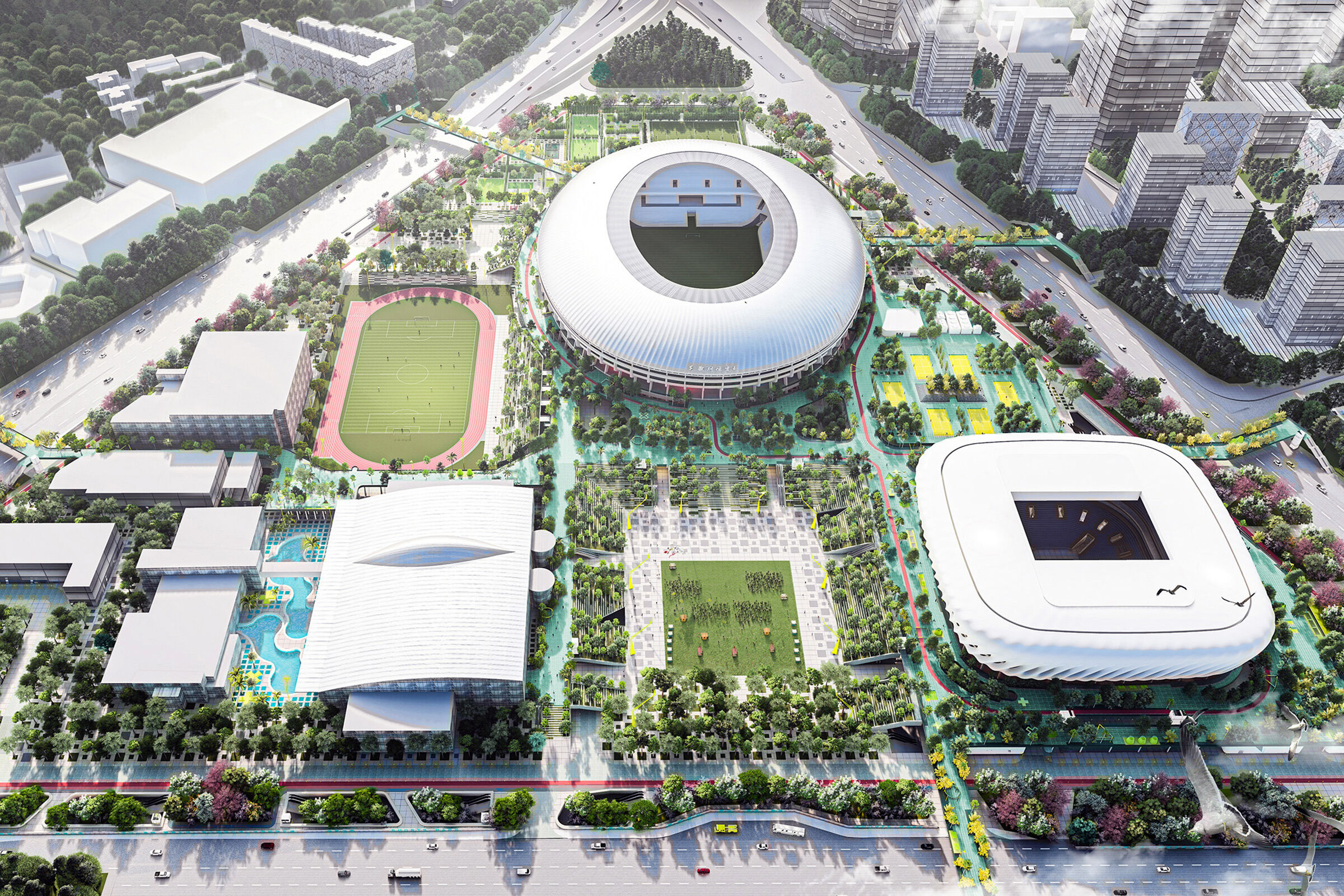 Bird eye view Oasis Sports Center