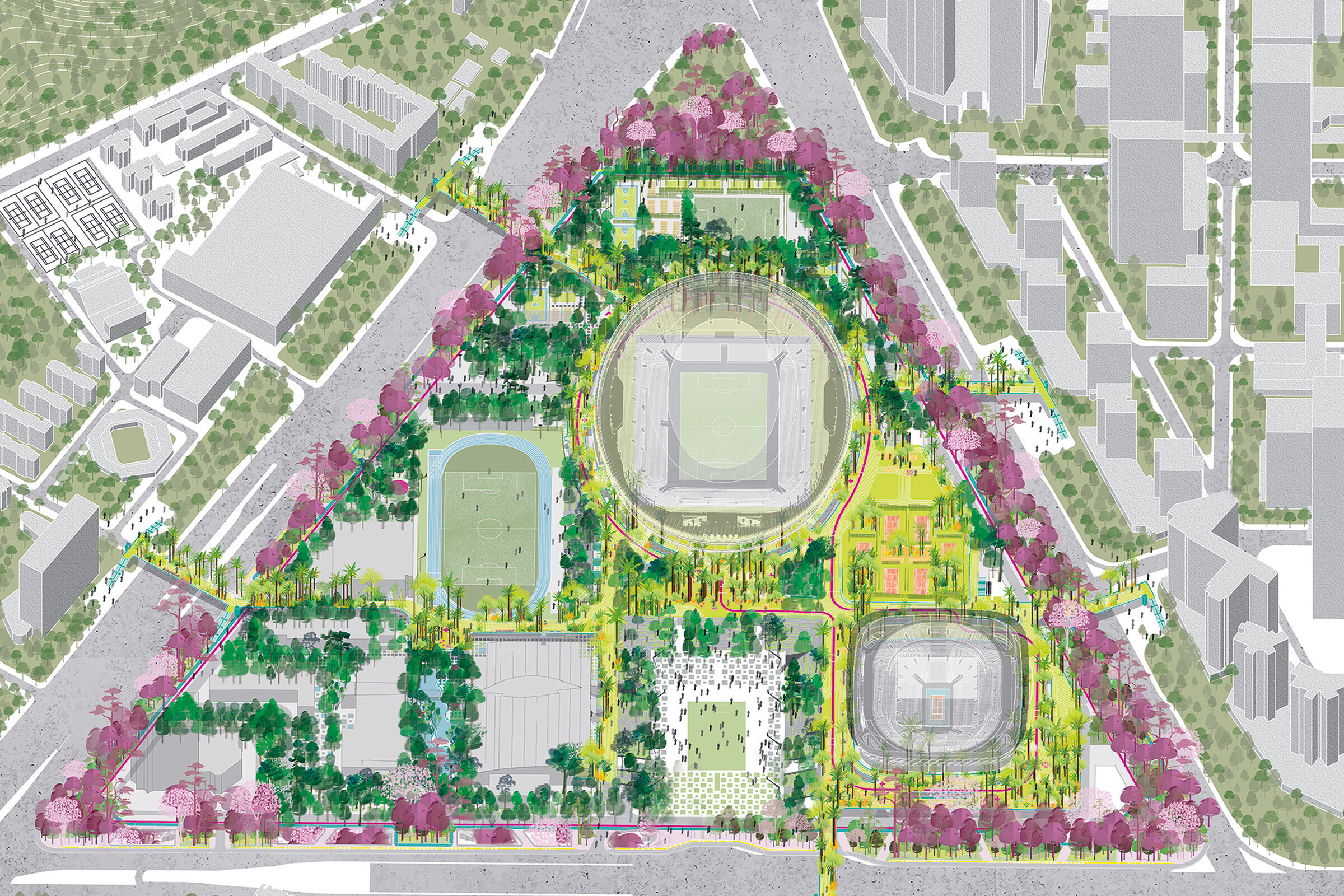Masterplan of ground floor