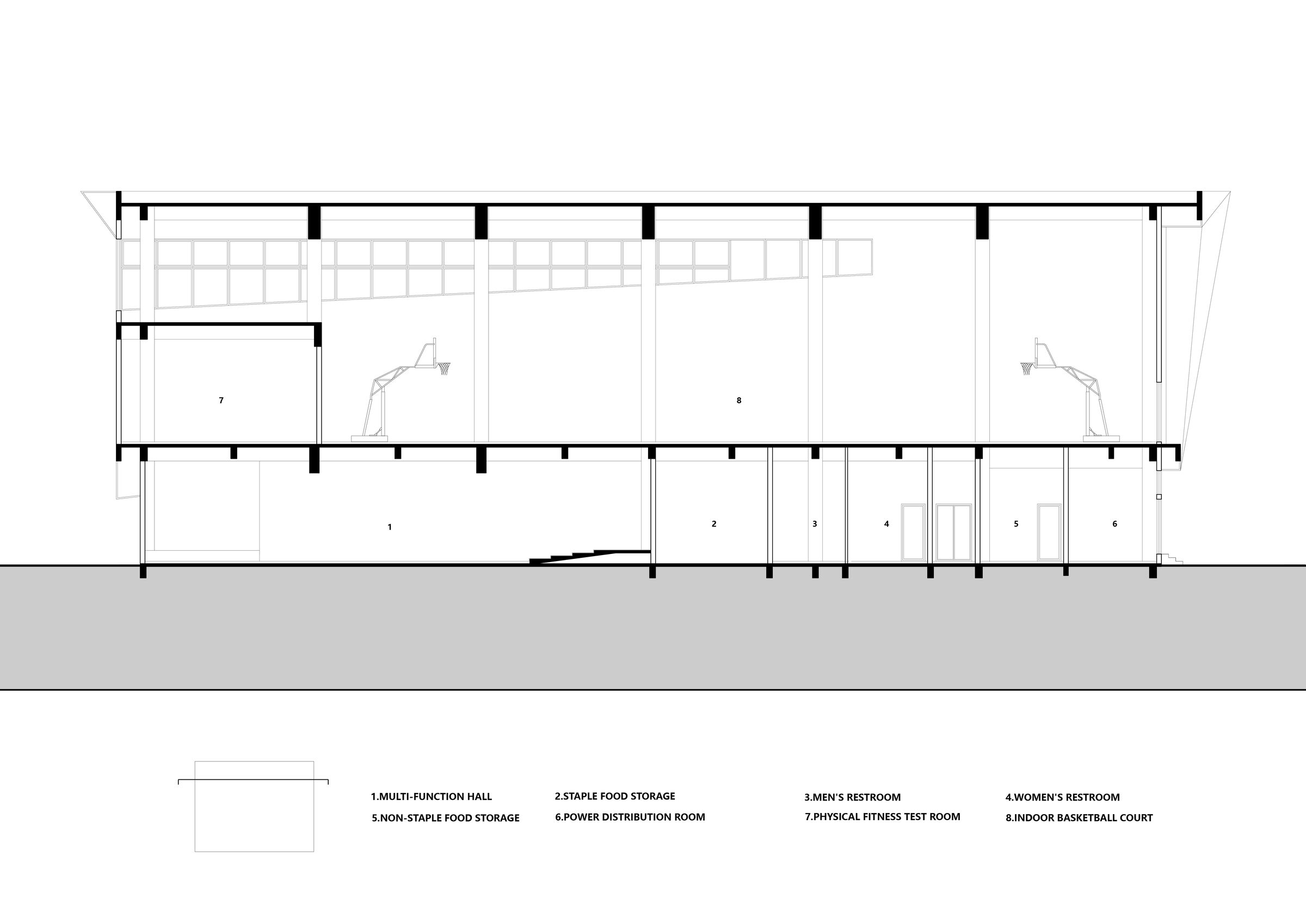 gym building section